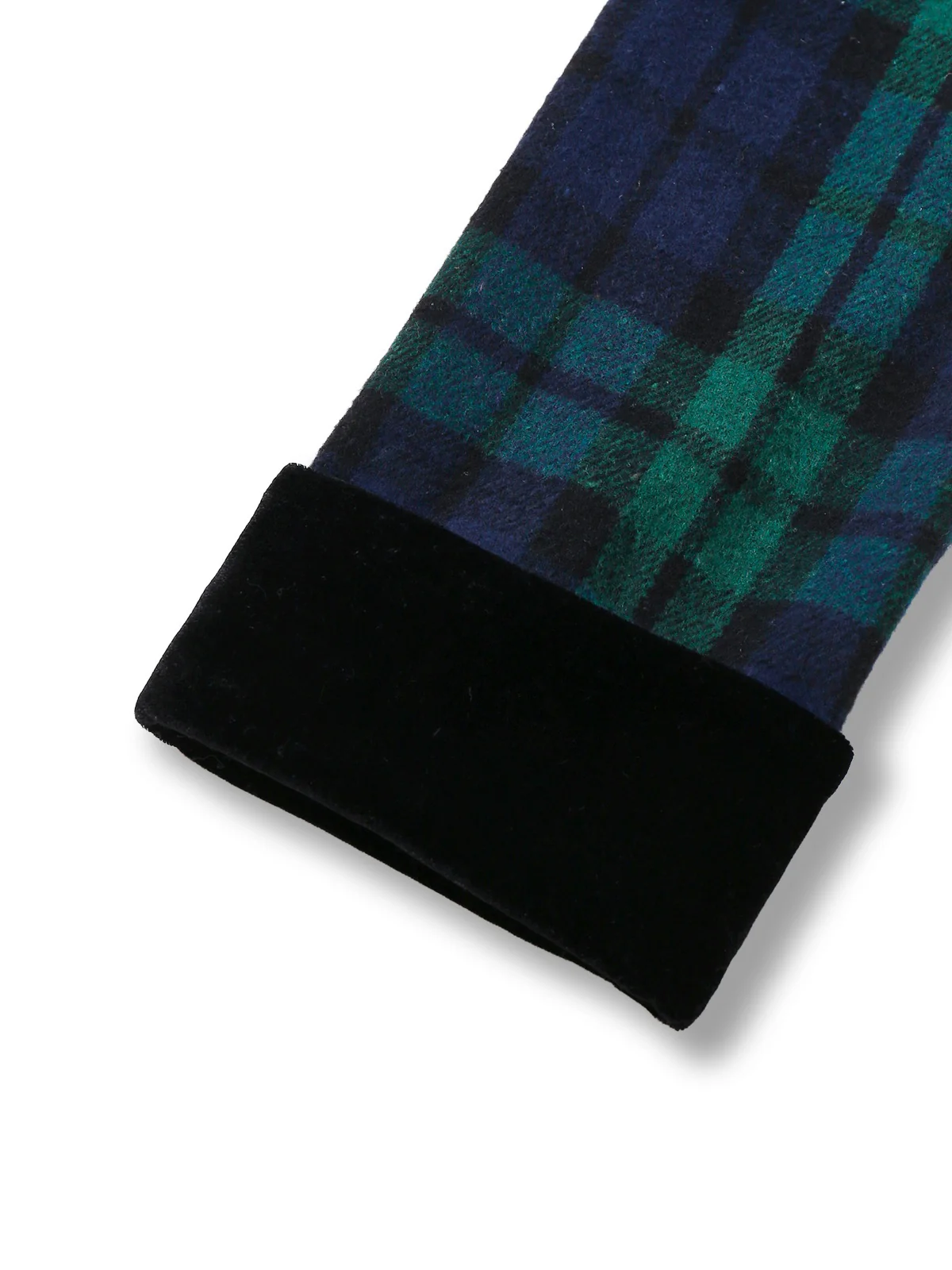 Blue & Green 1940s Plaid Notched Collar Coat - Image 8