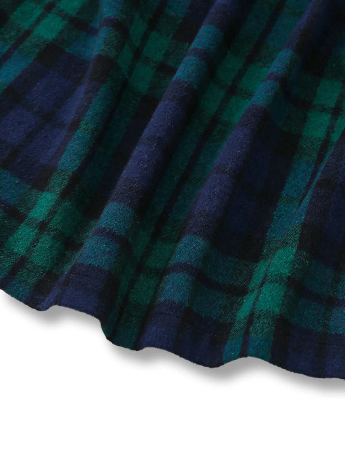 Blue & Green 1940s Plaid Notched Collar Coat - Image 9