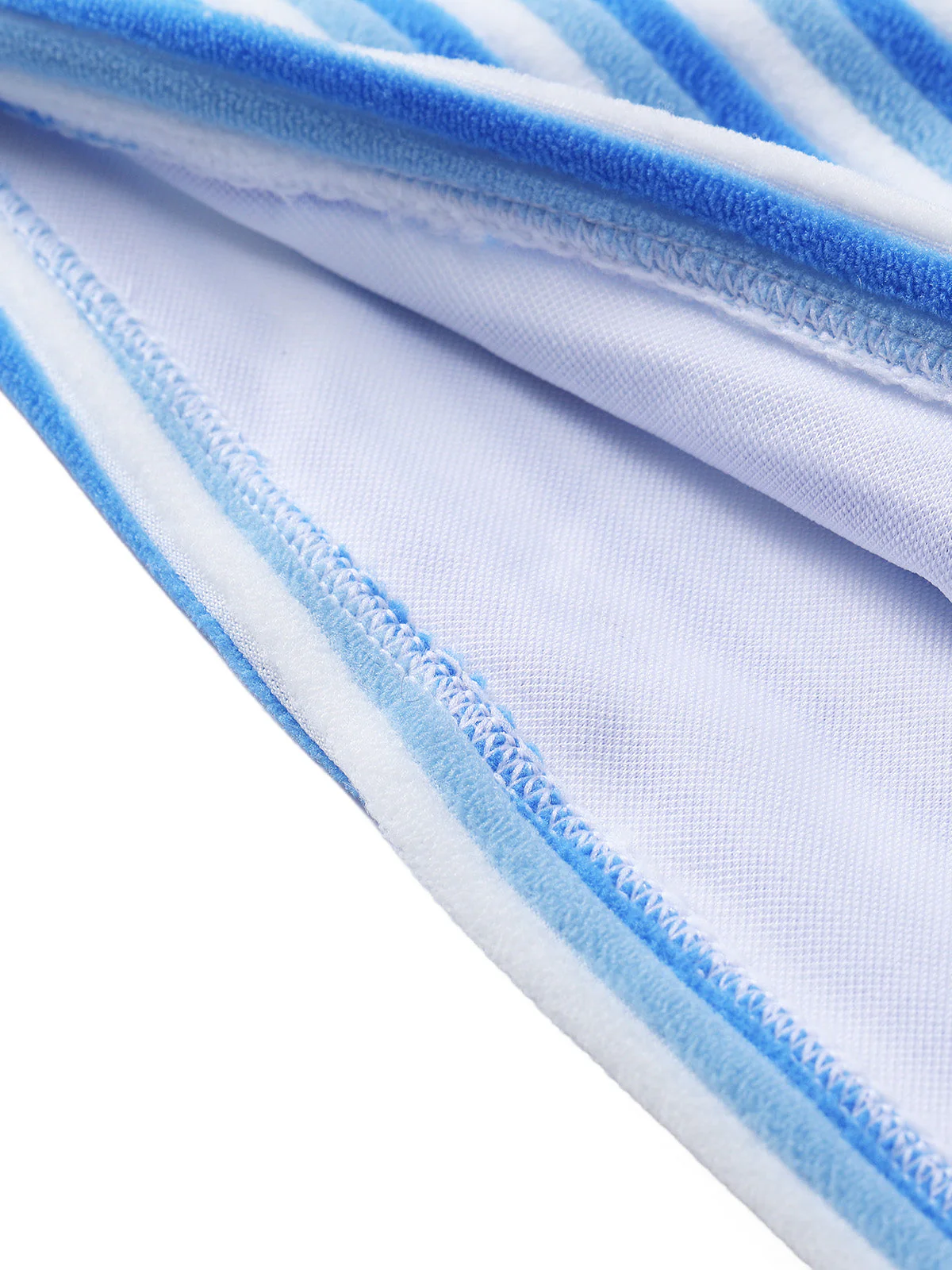 Blue & White 1940s Striped Side Tie Tankini Set - Image 6