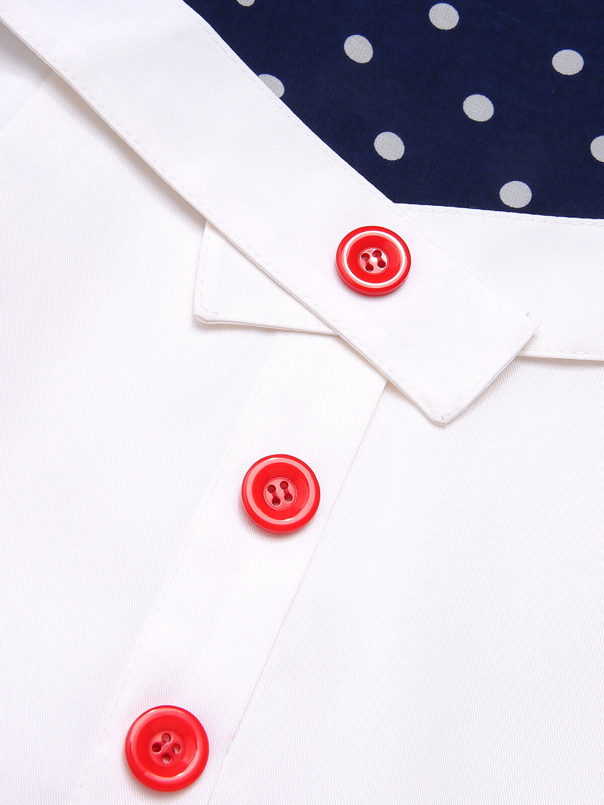 Blue & White 1960s Polka Dot Cap Sleeve Dress - Image 6