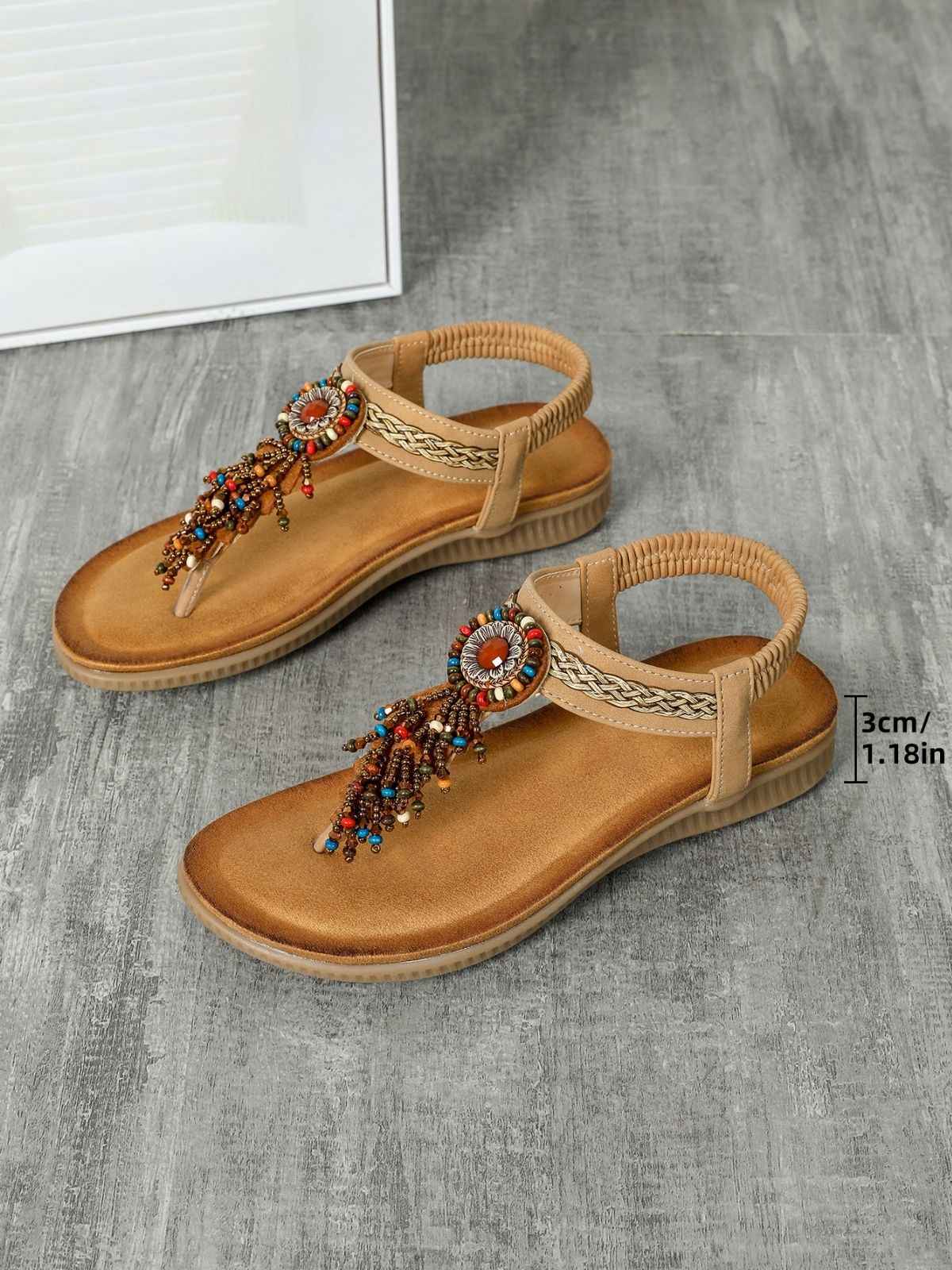 Bohemian Style Flip-Flop Tassel Sandals - Image 7