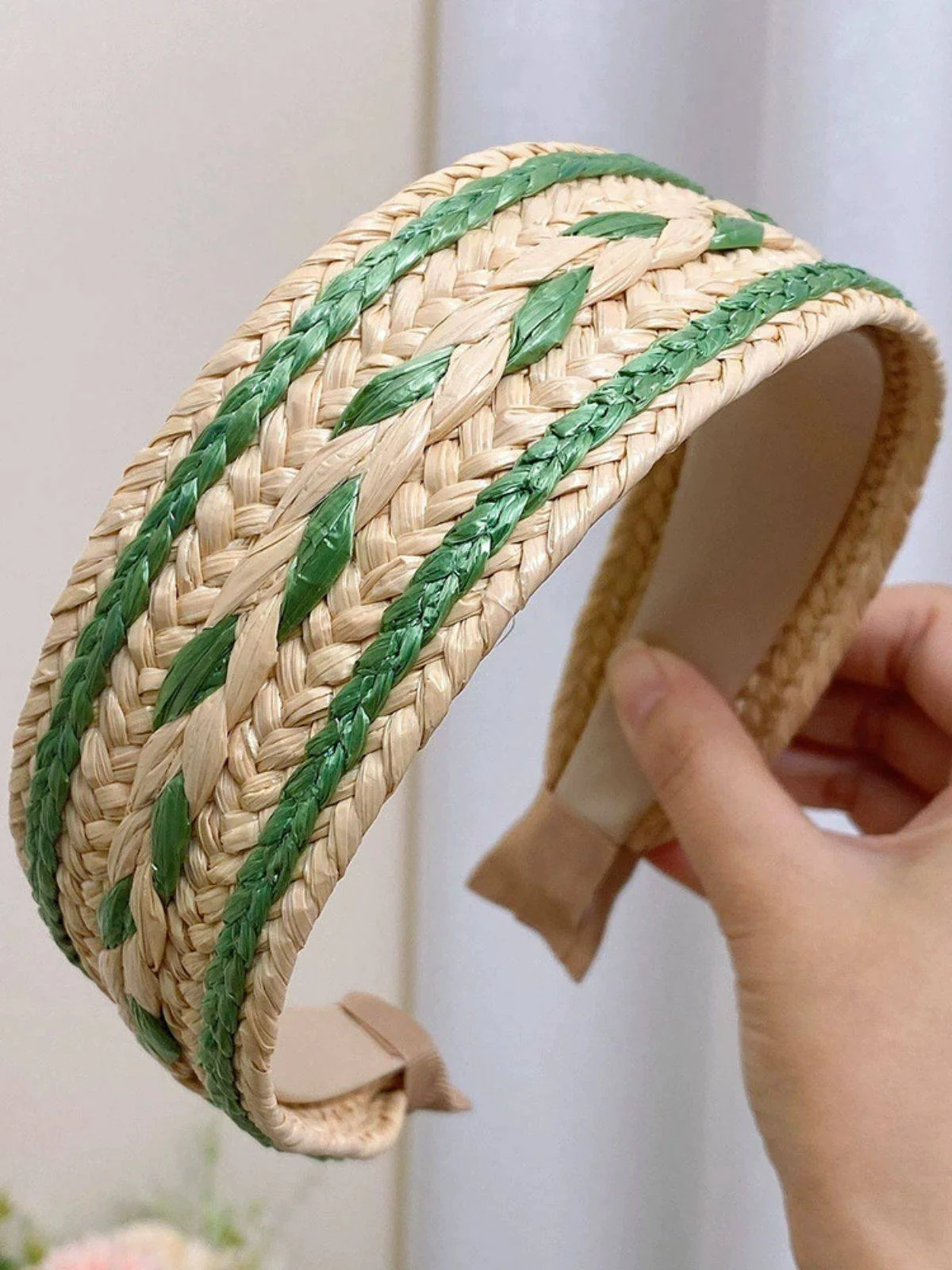 Boho Color Patchwork Braided Headband - Image 2