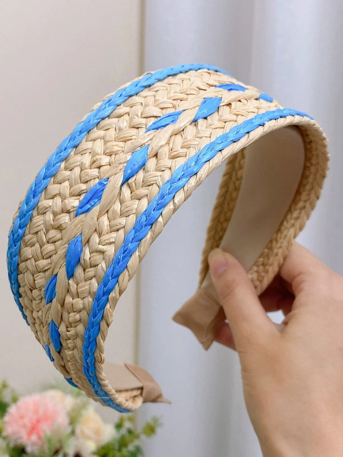 Boho Color Patchwork Braided Headband - Image 3
