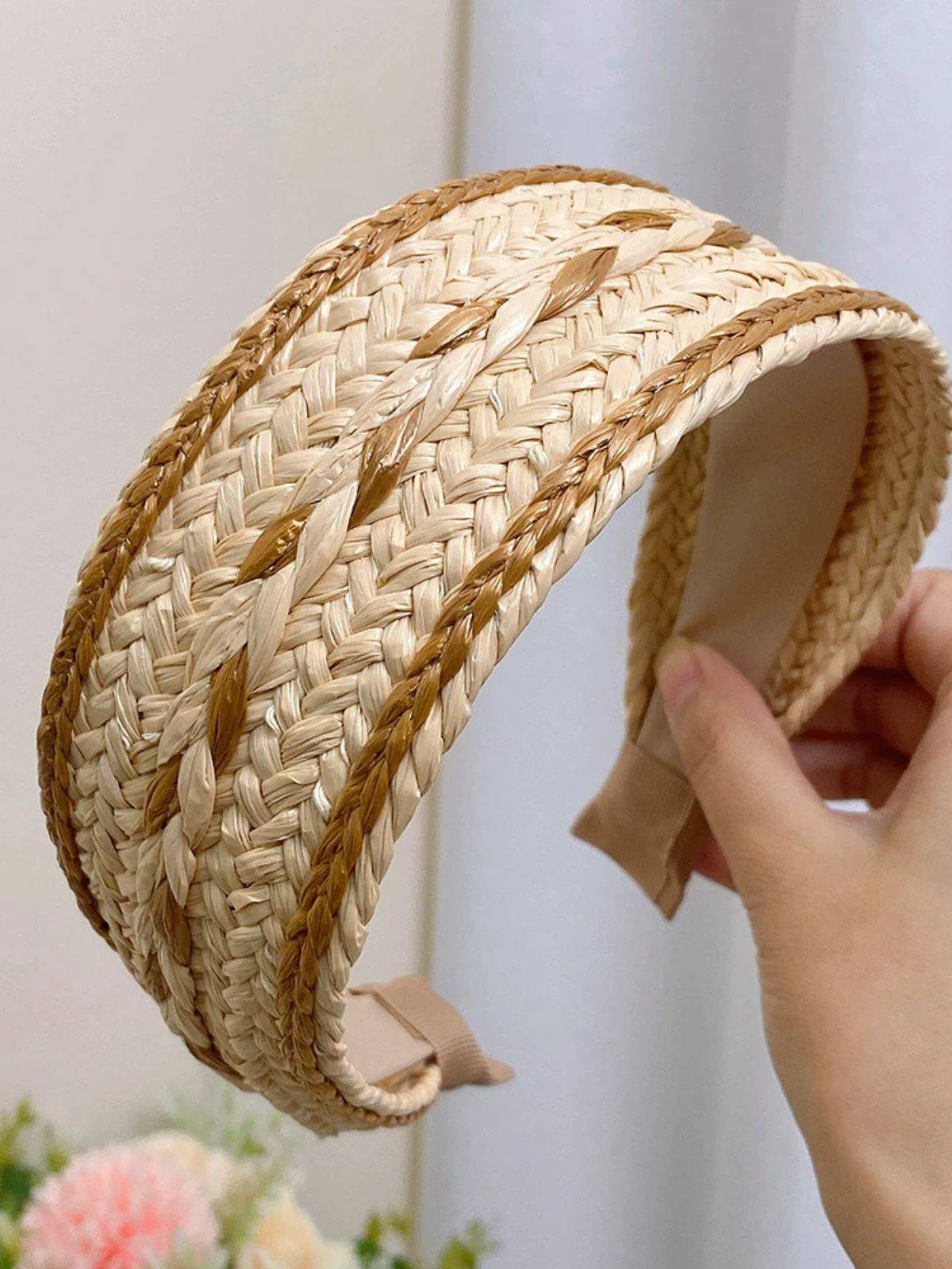 Boho Color Patchwork Braided Headband - Image 4