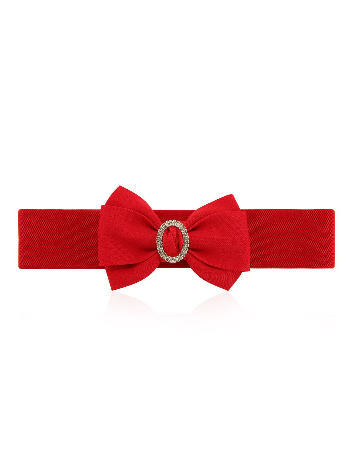 Bow Buckle Elastic Solid Vintage Belt - Image 2