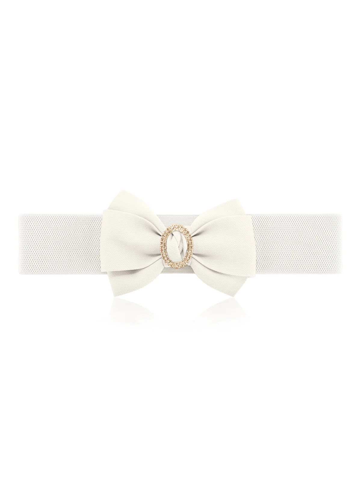 Bow Buckle Elastic Solid Vintage Belt - Image 3