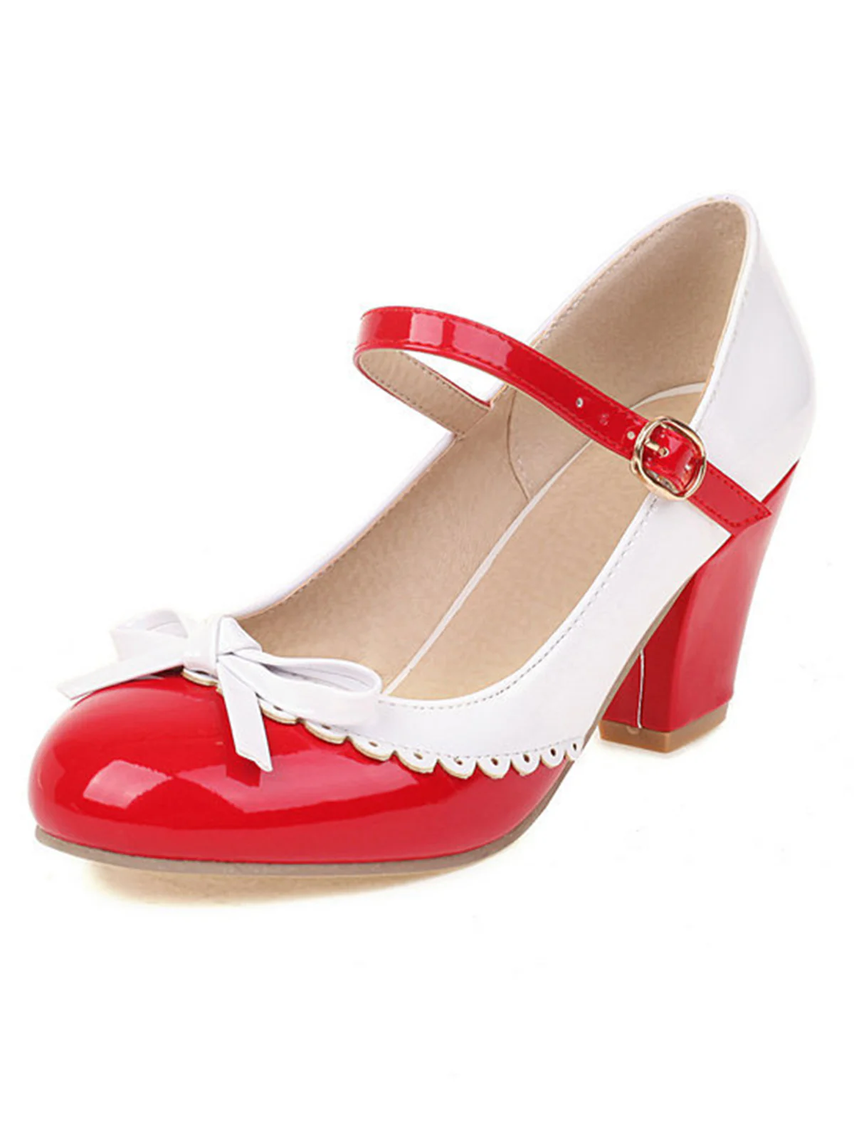 Bowknot Chunky Heels Mary Jane Shoes - Image 12
