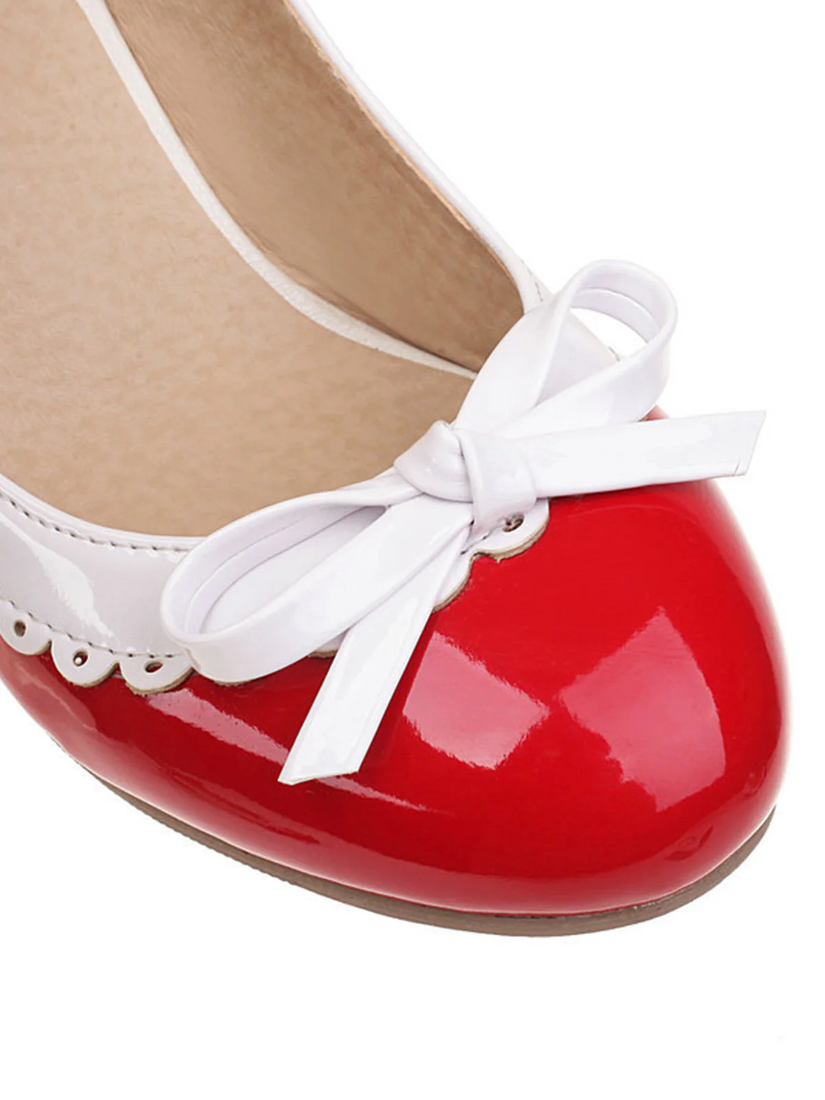 Bowknot Chunky Heels Mary Jane Shoes - Image 13