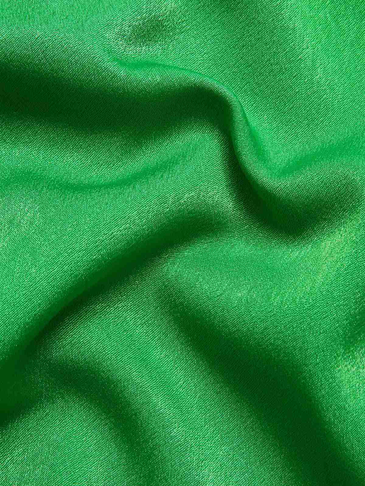 Bright Green 1970s Back Cross Straps Dress - Image 4