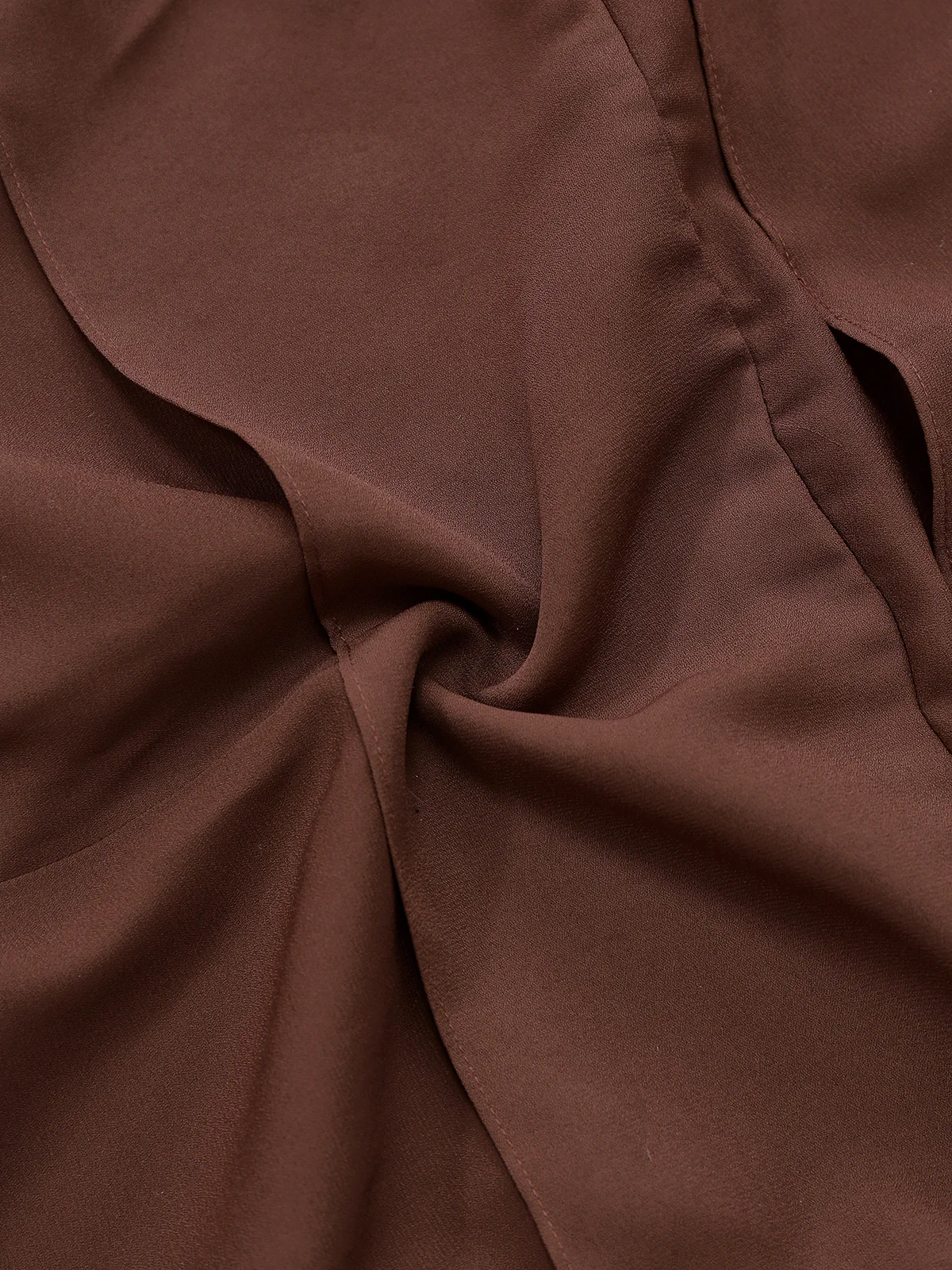 Brown 1920s Bow Tie Belted Waist Dress - Image 9