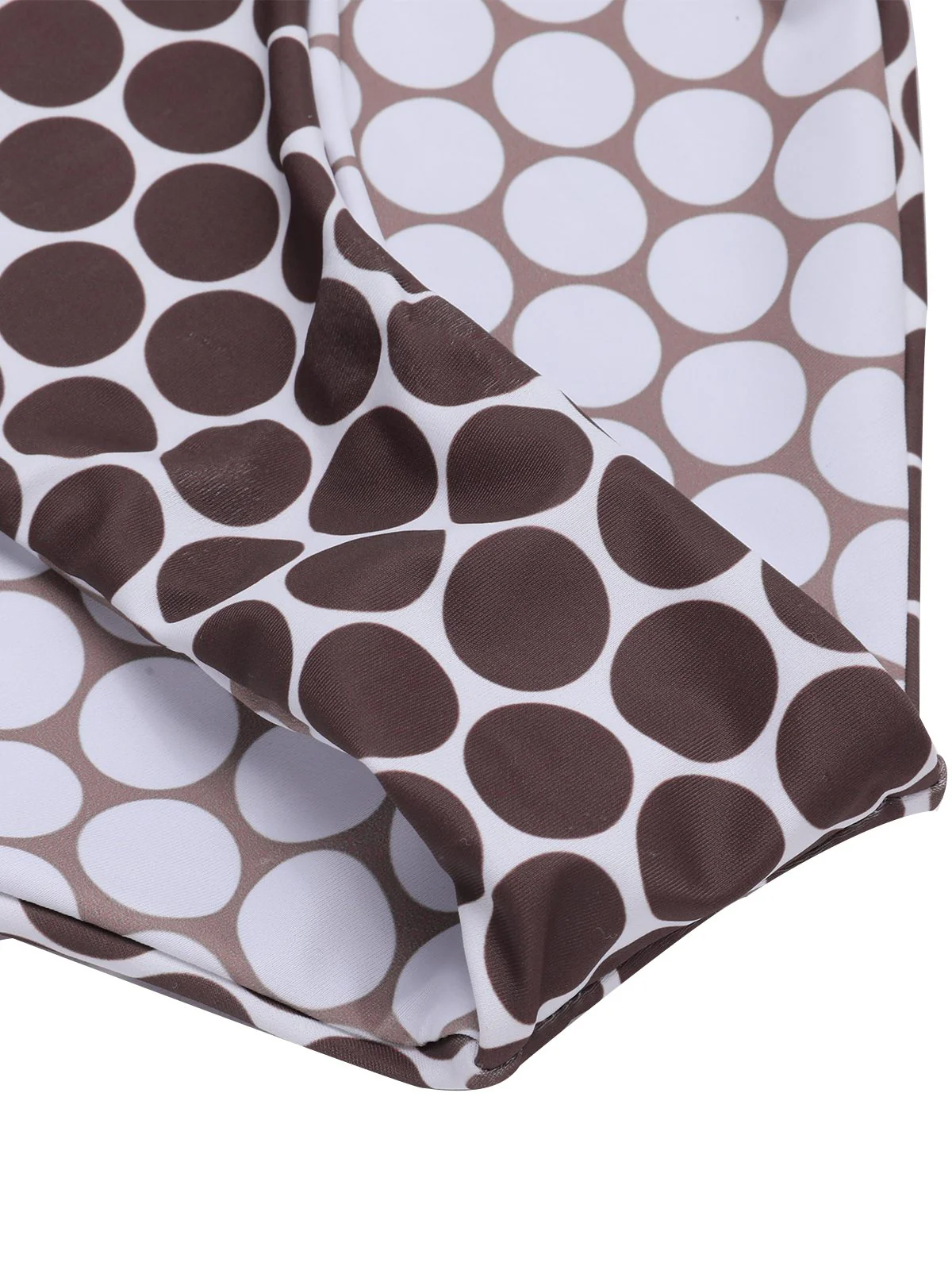 Brown 1930s Beads Straps Polka Dots Reversible Swimsuit - Image 10
