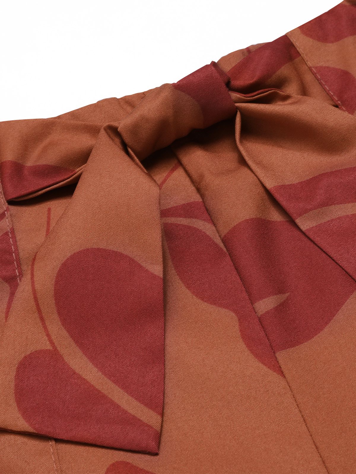 Brown 1930s Botanical Sleeveless Pants Suit - Image 5