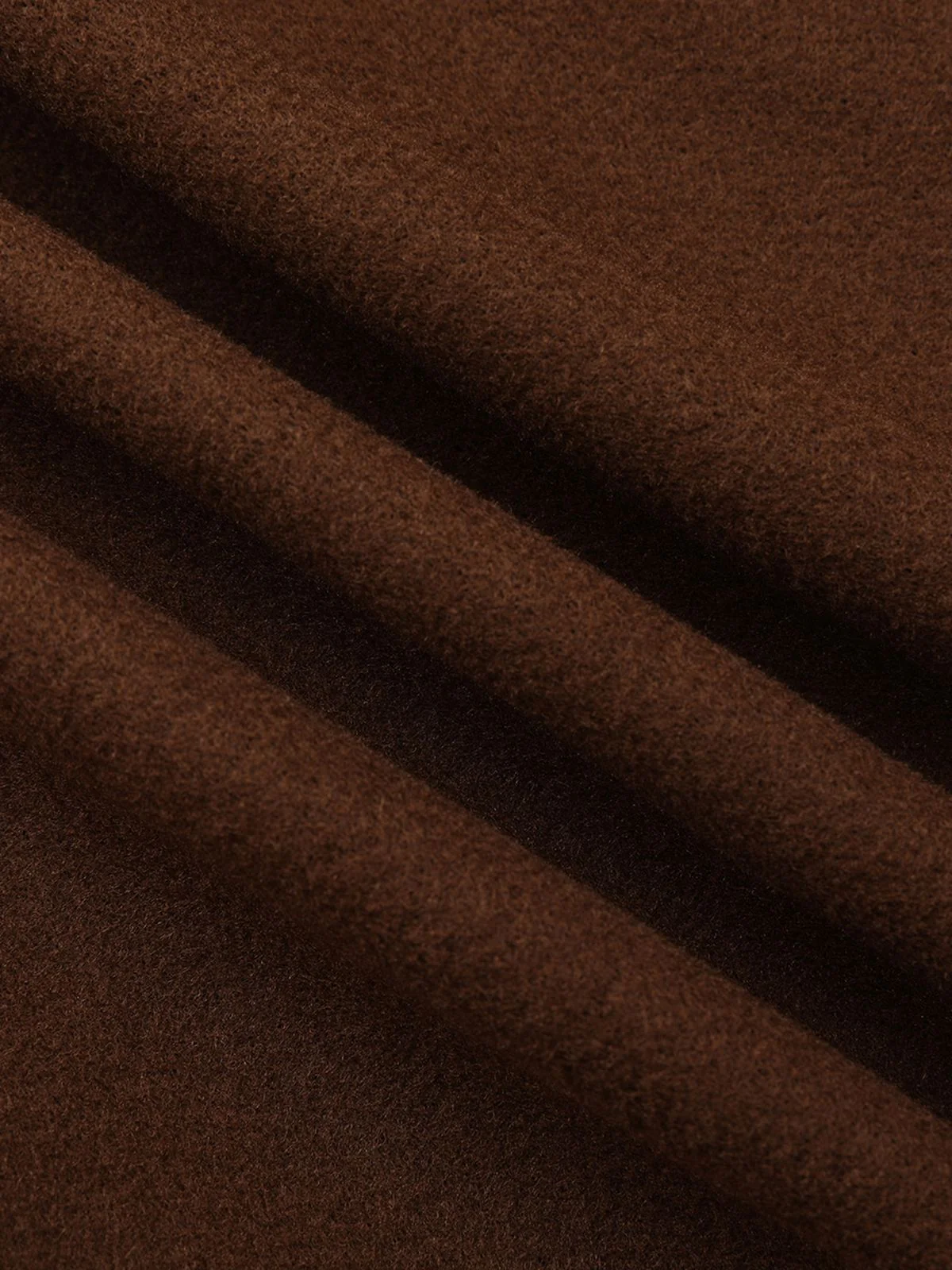 Brown 1930s Notched Collar Faux-Wool Long Coat - Image 12