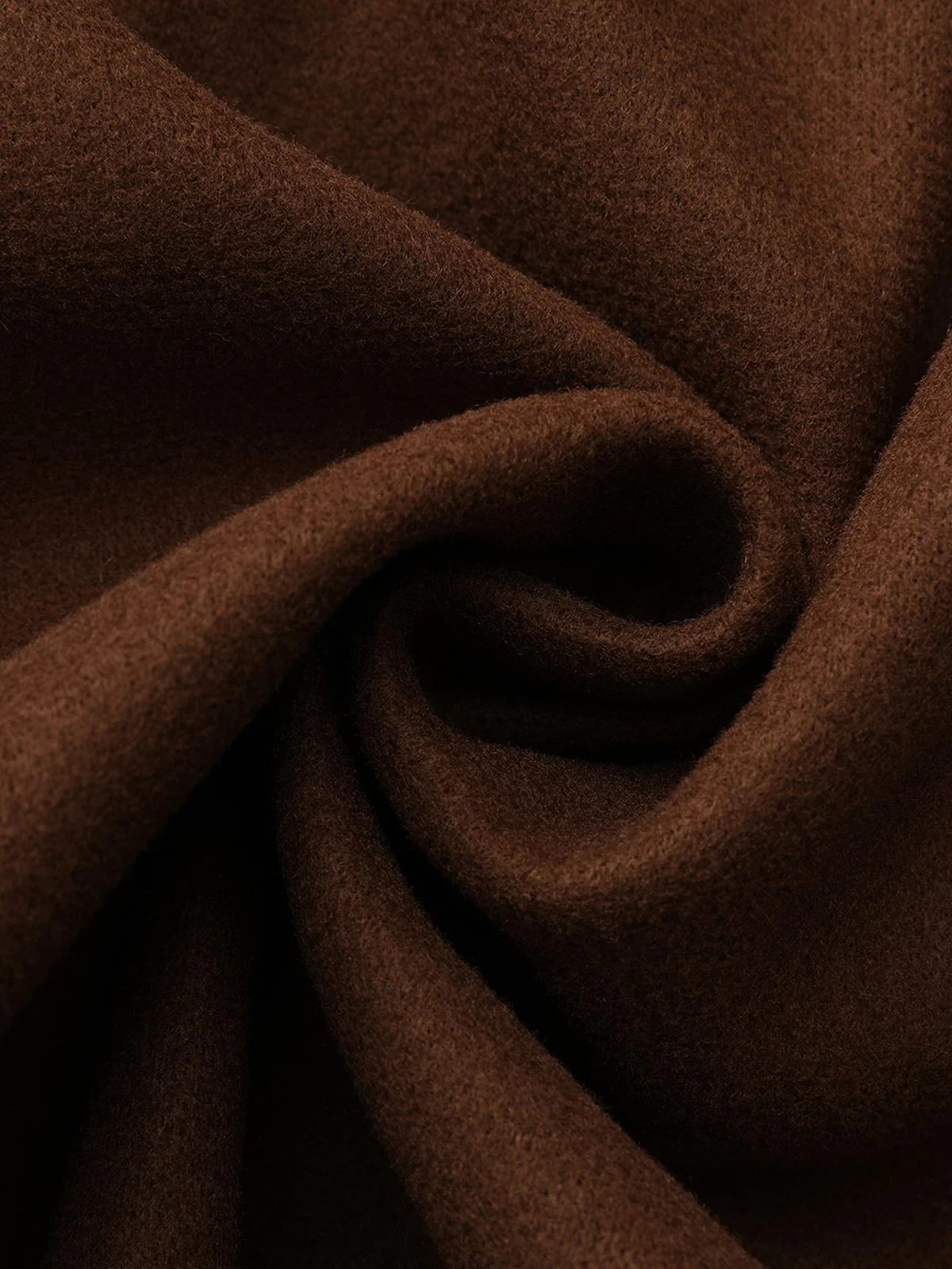 Brown 1930s Notched Collar Faux-Wool Long Coat - Image 13