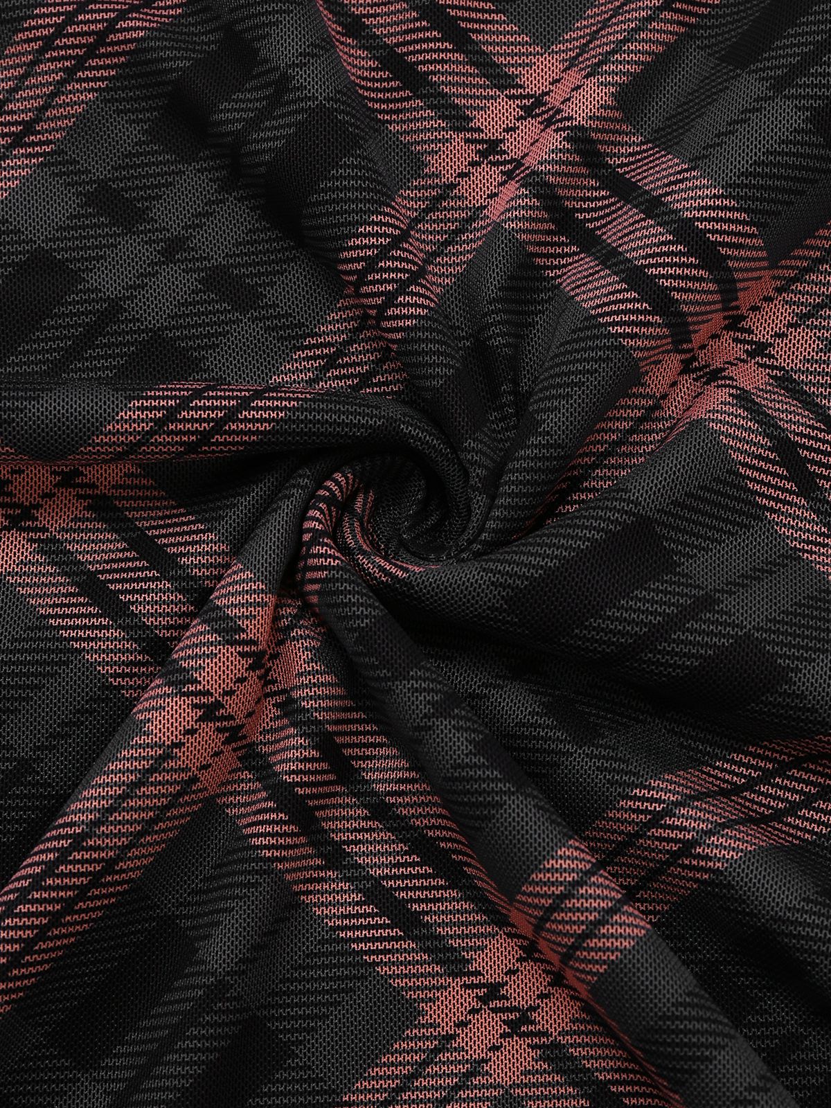 Brown 1930s Scottish Plaid Suspender V-Neck Maxi Dress - Image 3