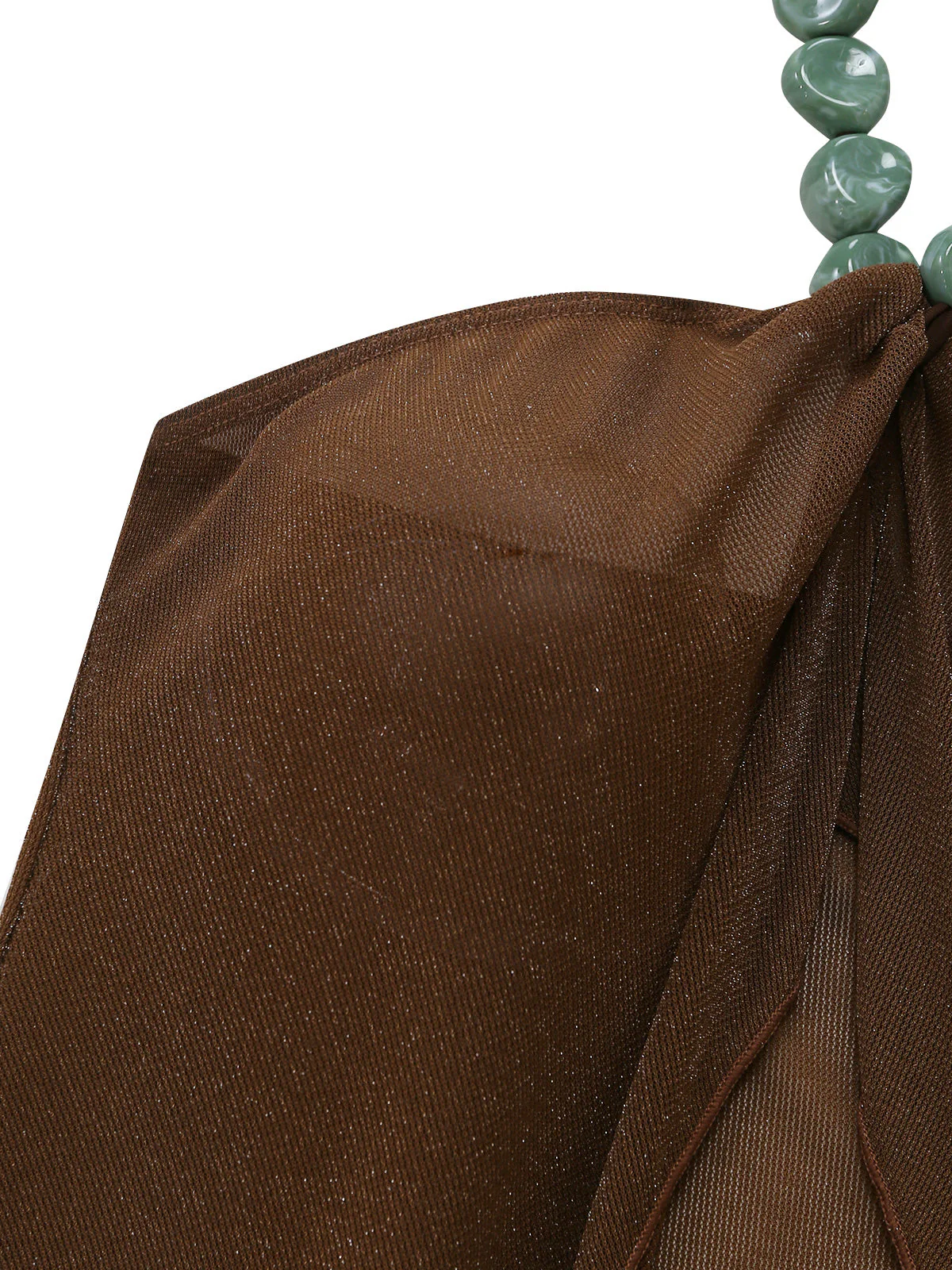 Brown 1940s Halter Solid Cover Up Set - Image 7