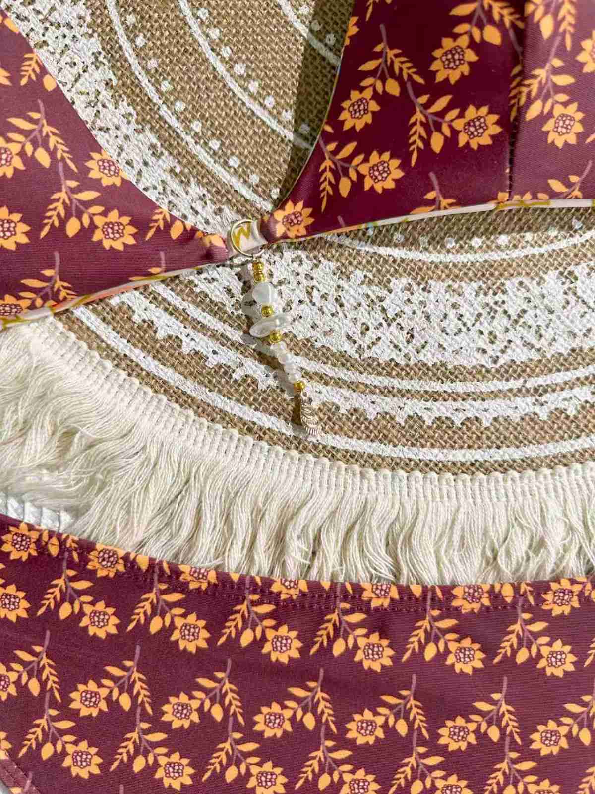 Brown 1940s Reversible Flower Halter Bikini Set - Image 8
