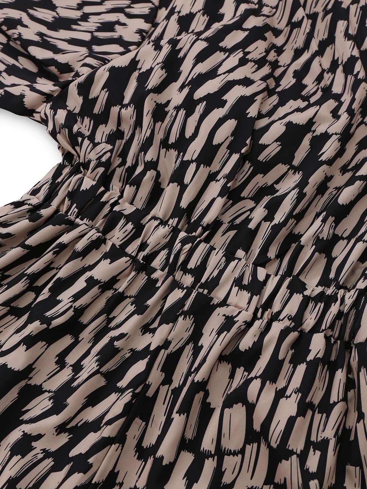 Brown 1940s V-Neck Leopard Satin Bind Romper - Image 6