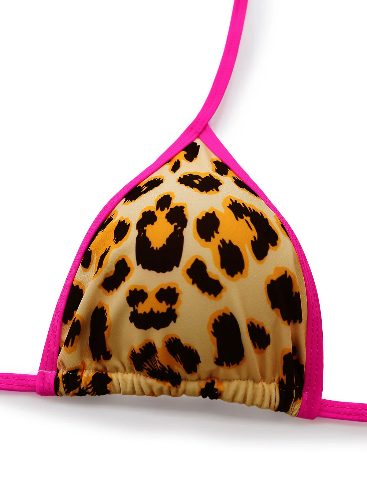 Brown 1950s Leopard Halter Colorblock Tankini Set - Image 4