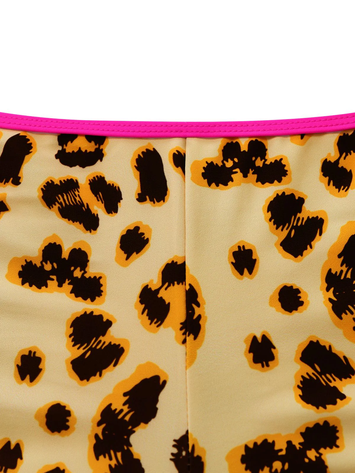 Brown 1950s Leopard Halter Colorblock Tankini Set - Image 7