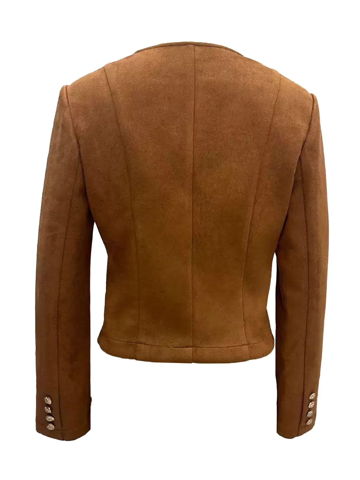 Brown 1970s Suede Button Pocket Jacket - Image 2
