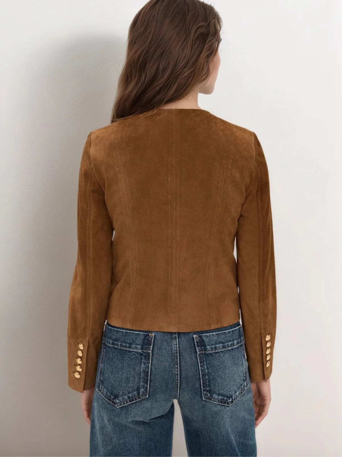 Brown 1970s Suede Button Pocket Jacket - Image 5
