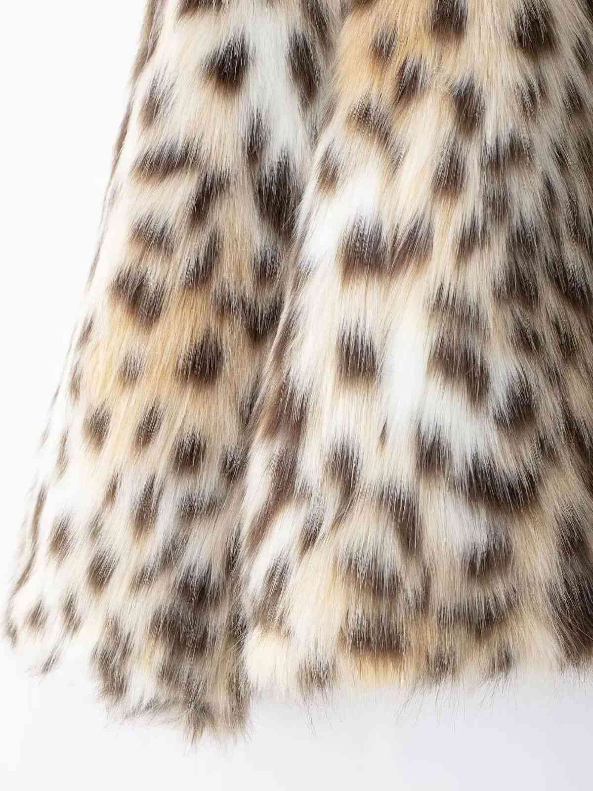 Brown 1980s Leopard Print Faux Fur Coat - Image 10