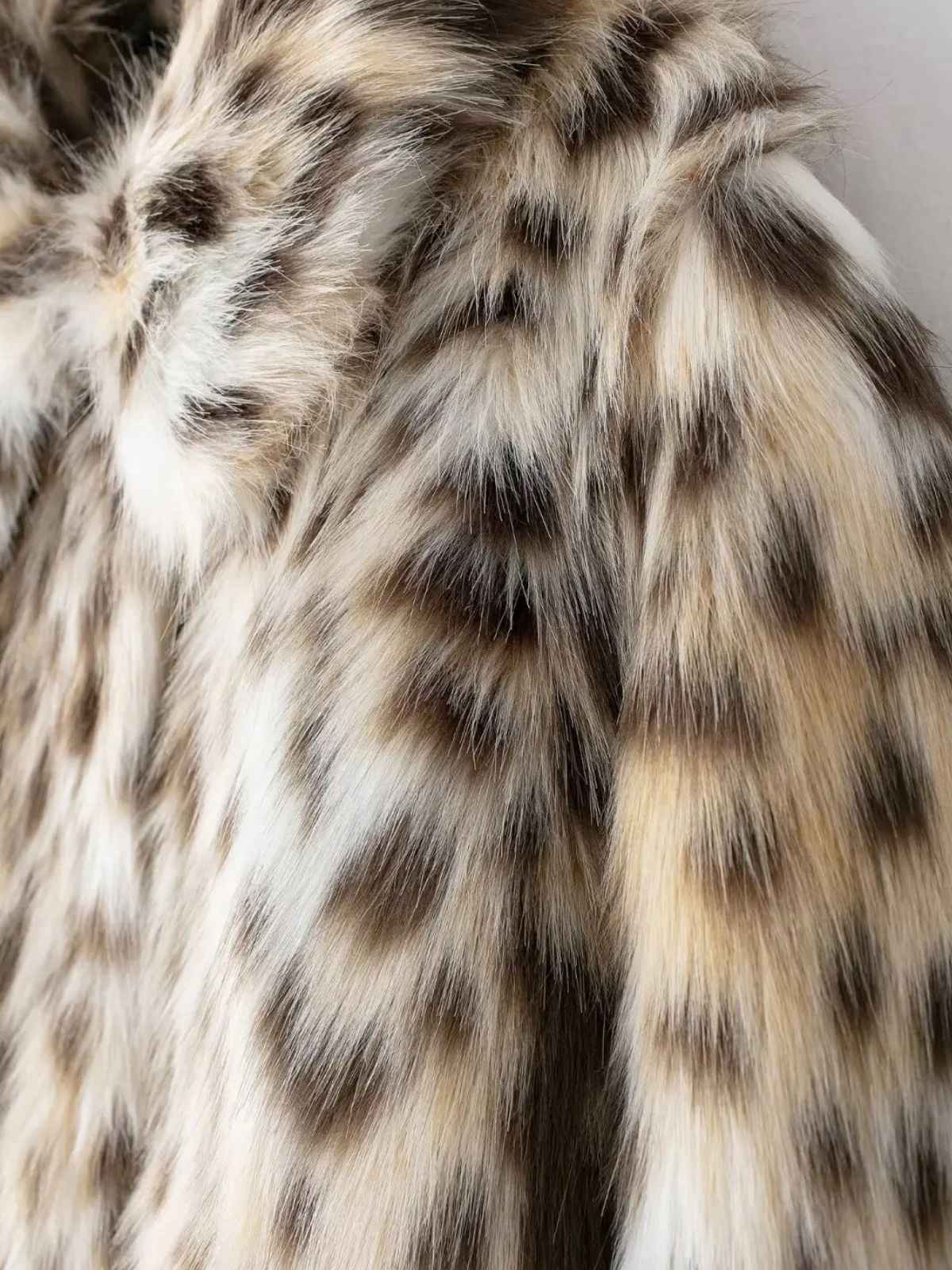 Brown 1980s Leopard Print Faux Fur Coat - Image 6