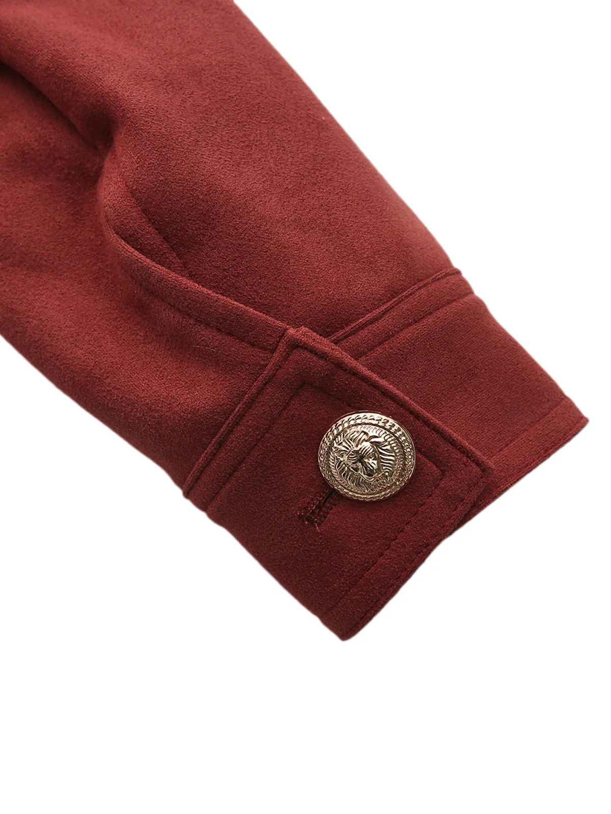 Brown 1980s Stand Collar Suede Cropped Jacket - Image 7