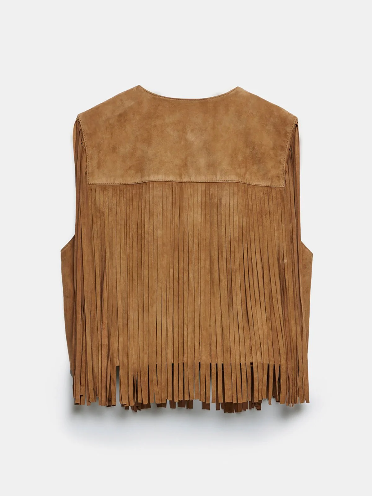 Brown 1980s Western Fringe Cowgirl Vest - Image 4