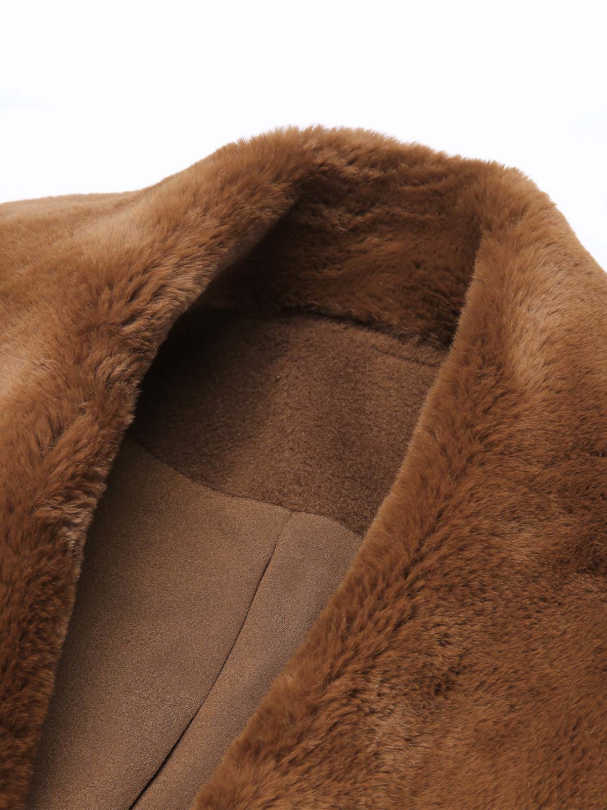 Brown 1950s Retro Fur Collar Bolero Jacket - Image 5