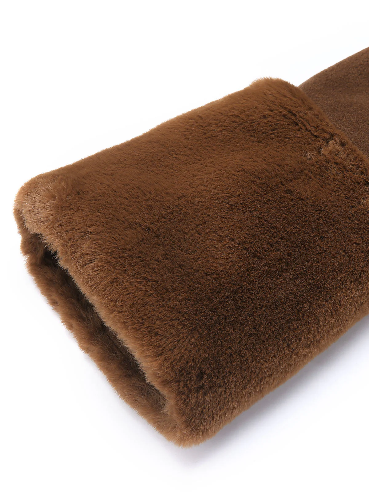 Brown 1950s Retro Fur Collar Bolero Jacket - Image 6