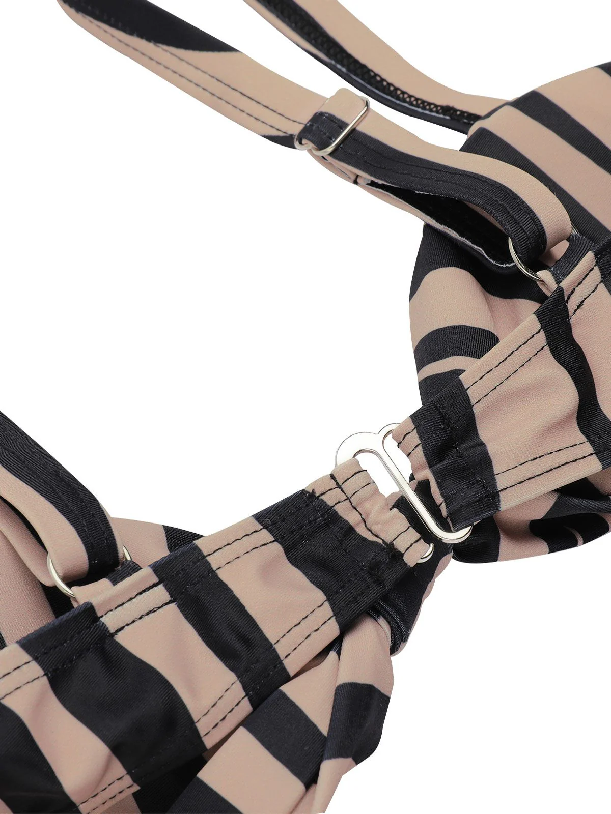 Brown Zebra Print Cutout One-Piece Swimsuit - Image 6