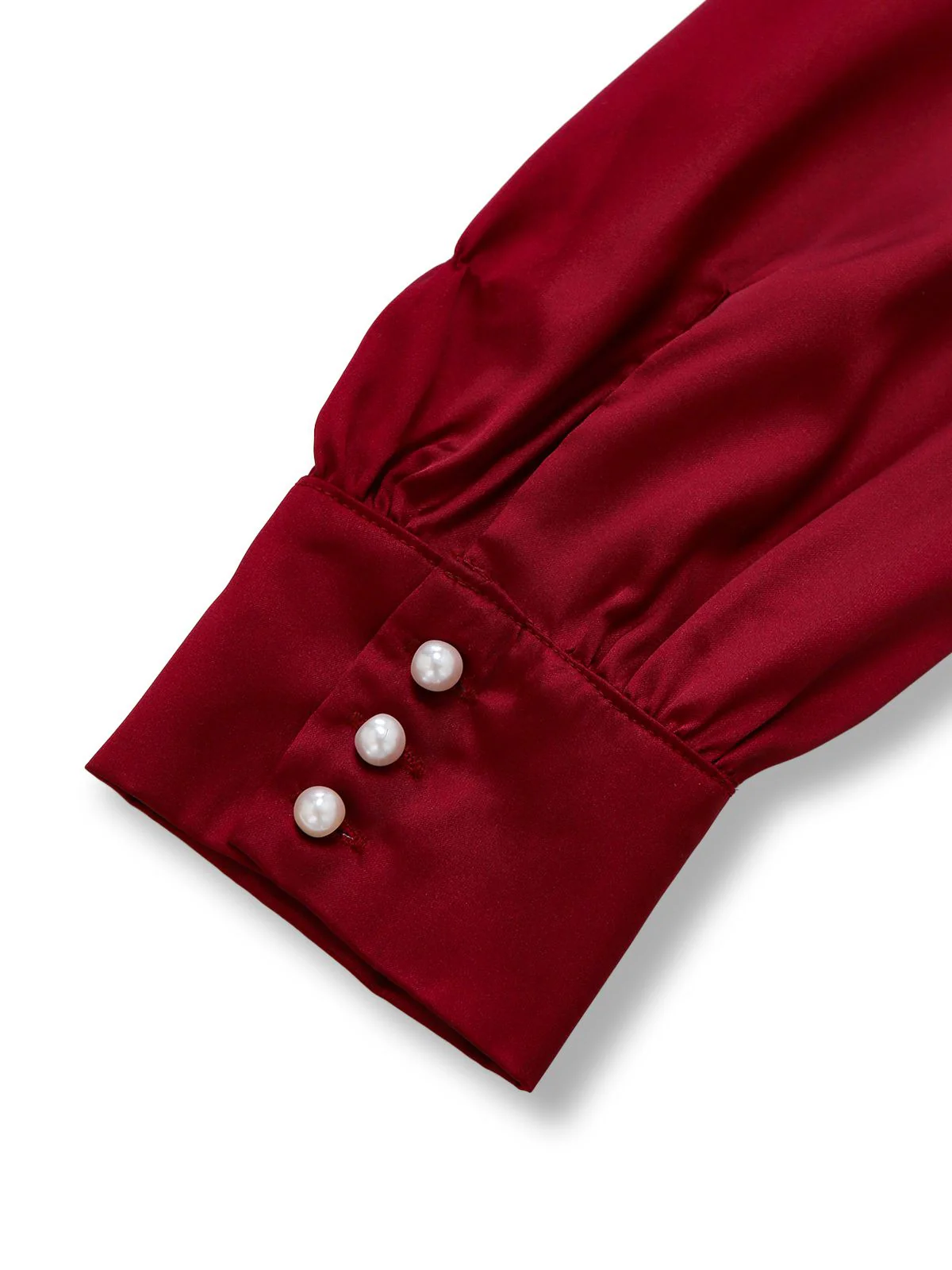 Burgundy 1940s Satin Bow Tie Striped Wide-Leg Jumpsuit - Image 6