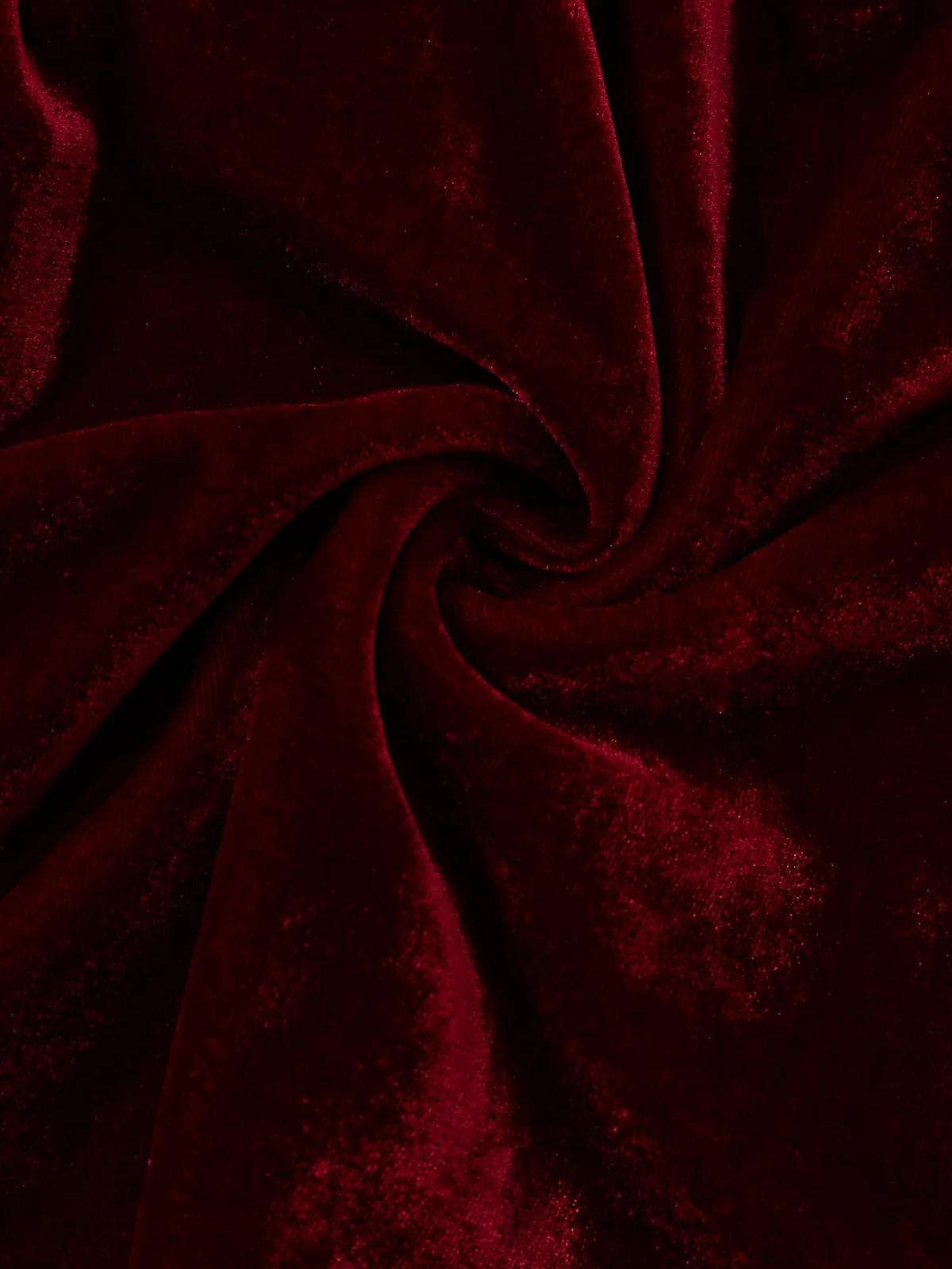 Burgundy 1960s Gothic Mesh Strapless Irregular Hem Dress - Image 4