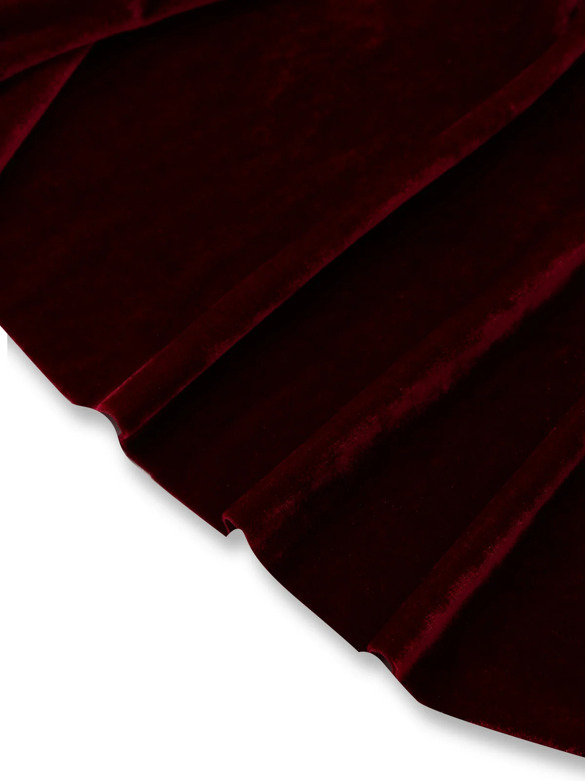 Burgundy 1960s Gothic Mesh Strapless Irregular Hem Dress - Image 5