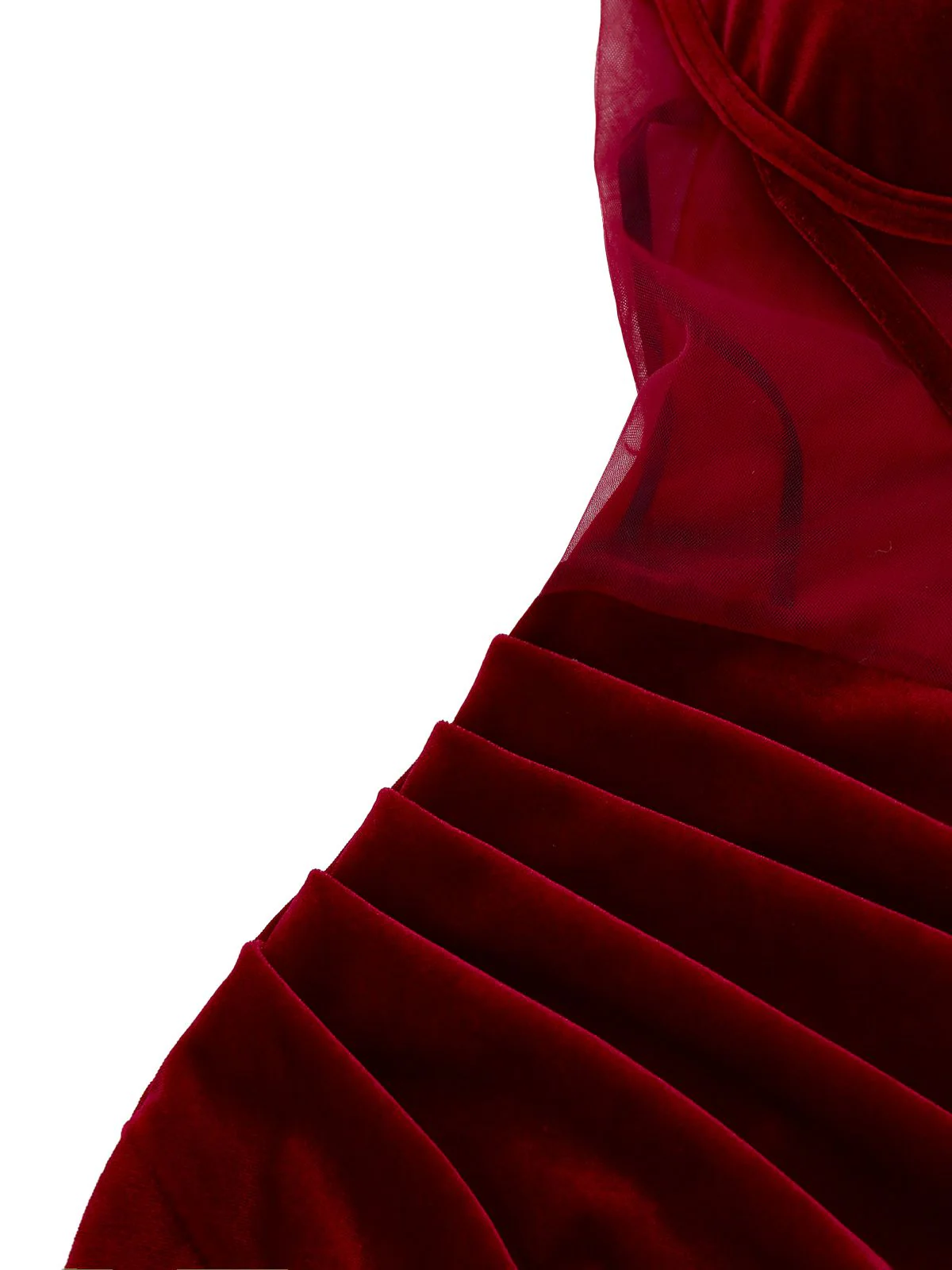 Burgundy 1980s Velvet Strapless Slit Dress - Image 5