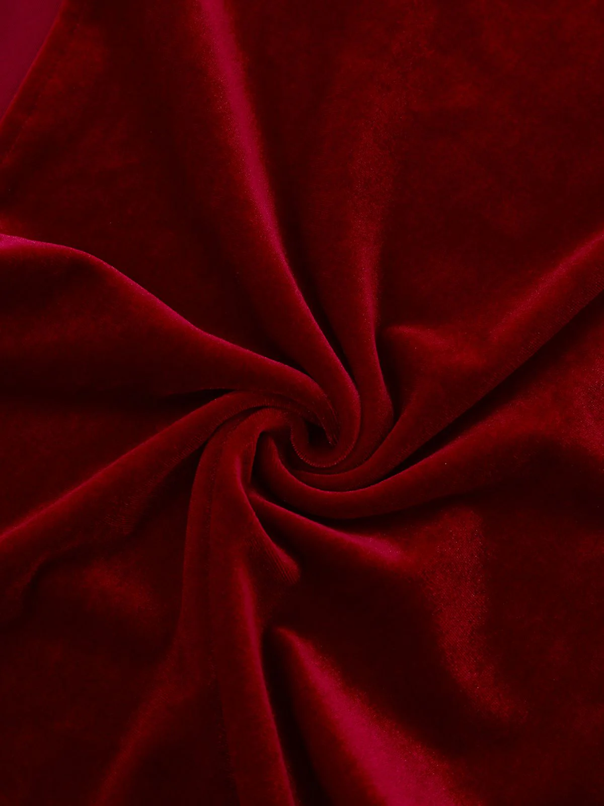 Burgundy 1980s Velvet Strapless Slit Dress - Image 6