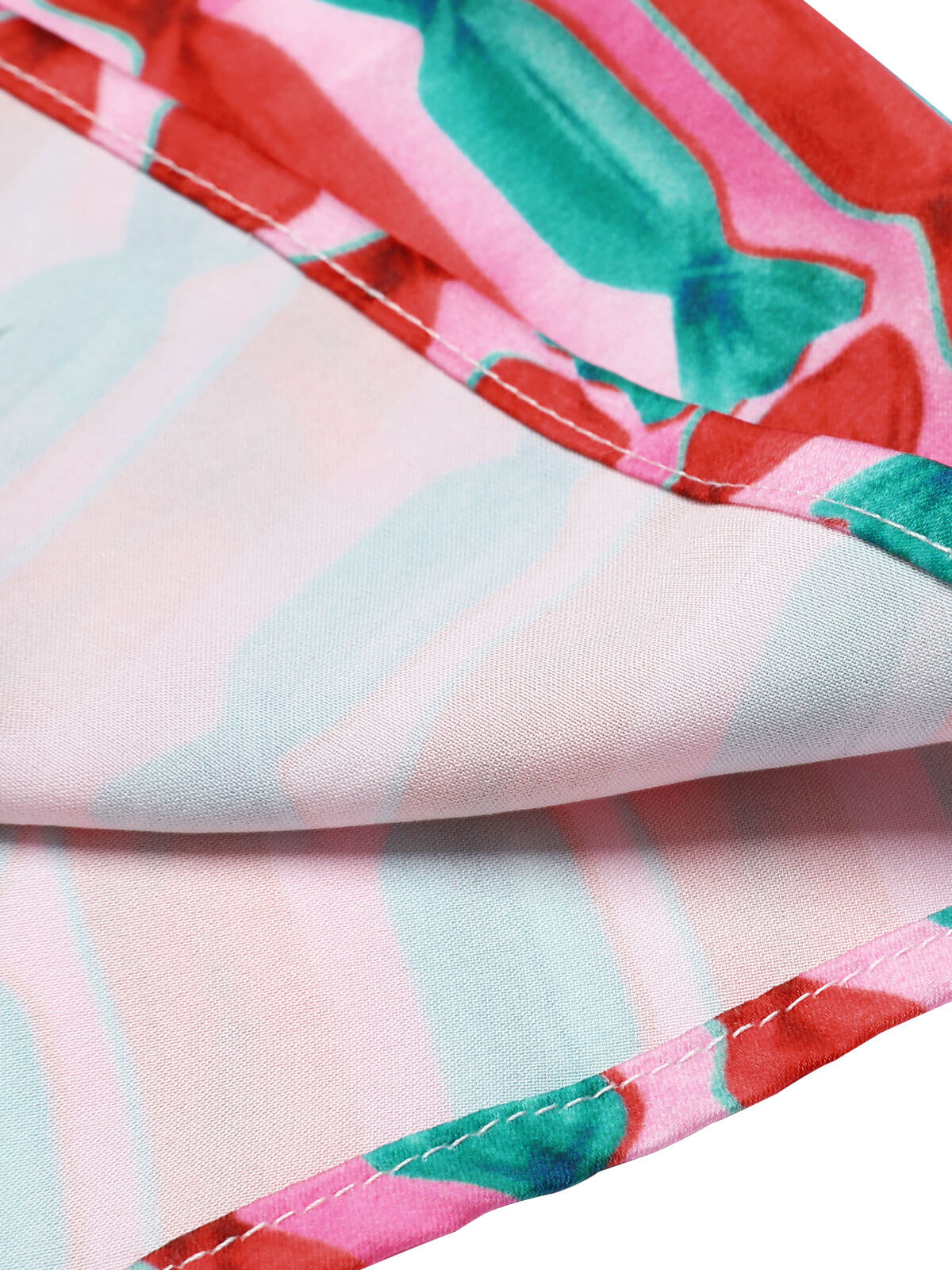 1950s Candy Tie-Up Collar Buttons Blouse - Image 7