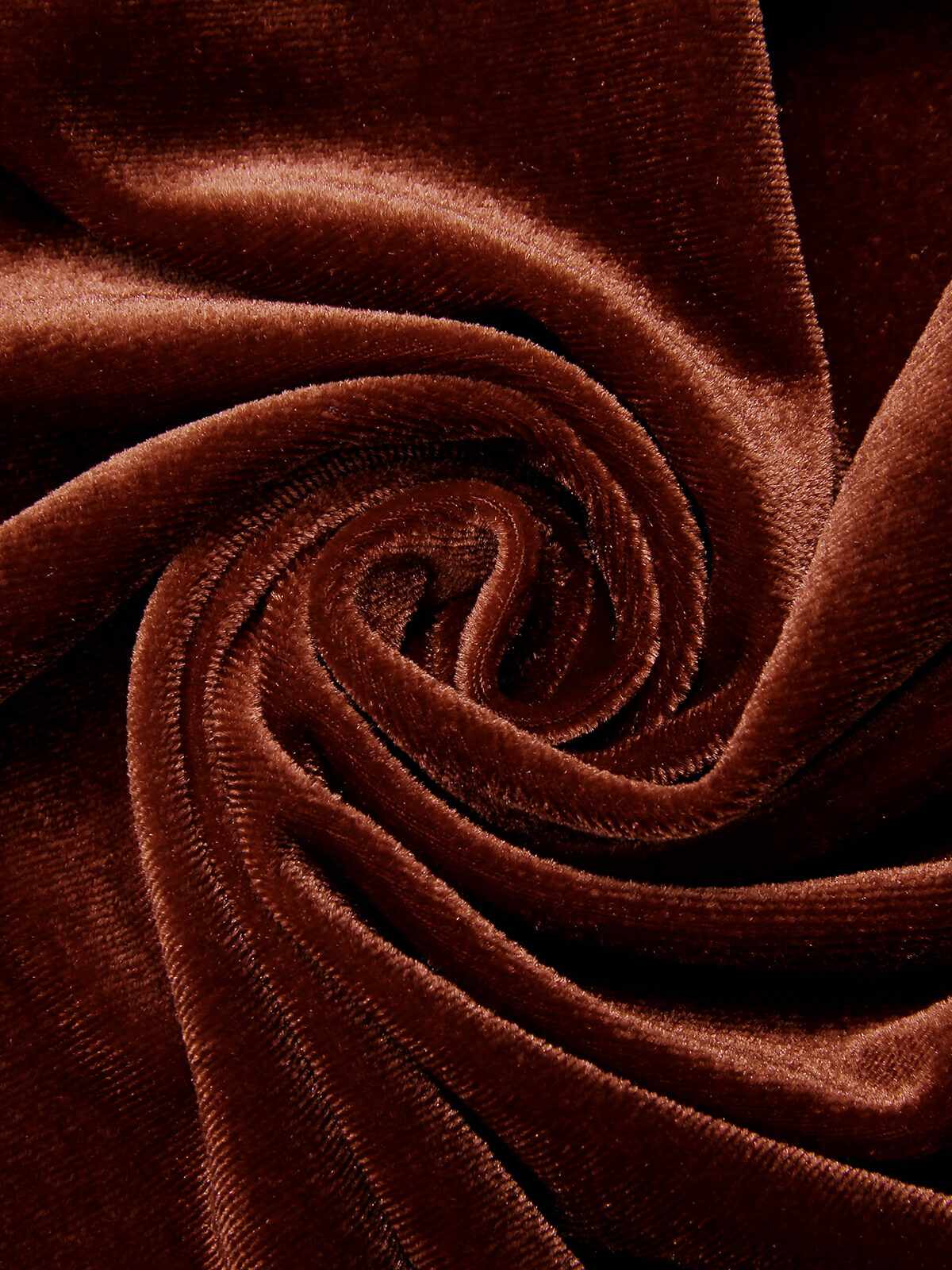 Caramel Color 1960s Off-Shoulder Tulip Velvet Dress - Image 7