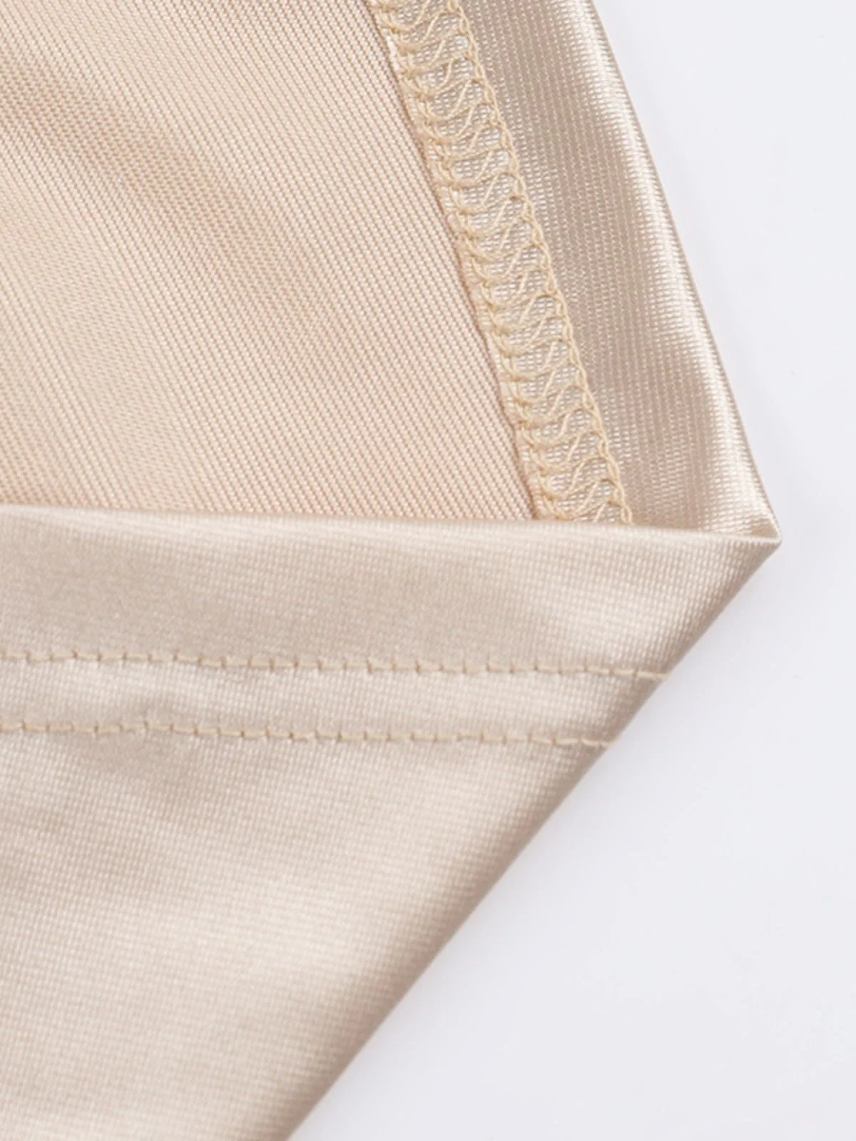 Champagne 1930s Off Shoulder Slit Satin Dress - Image 11
