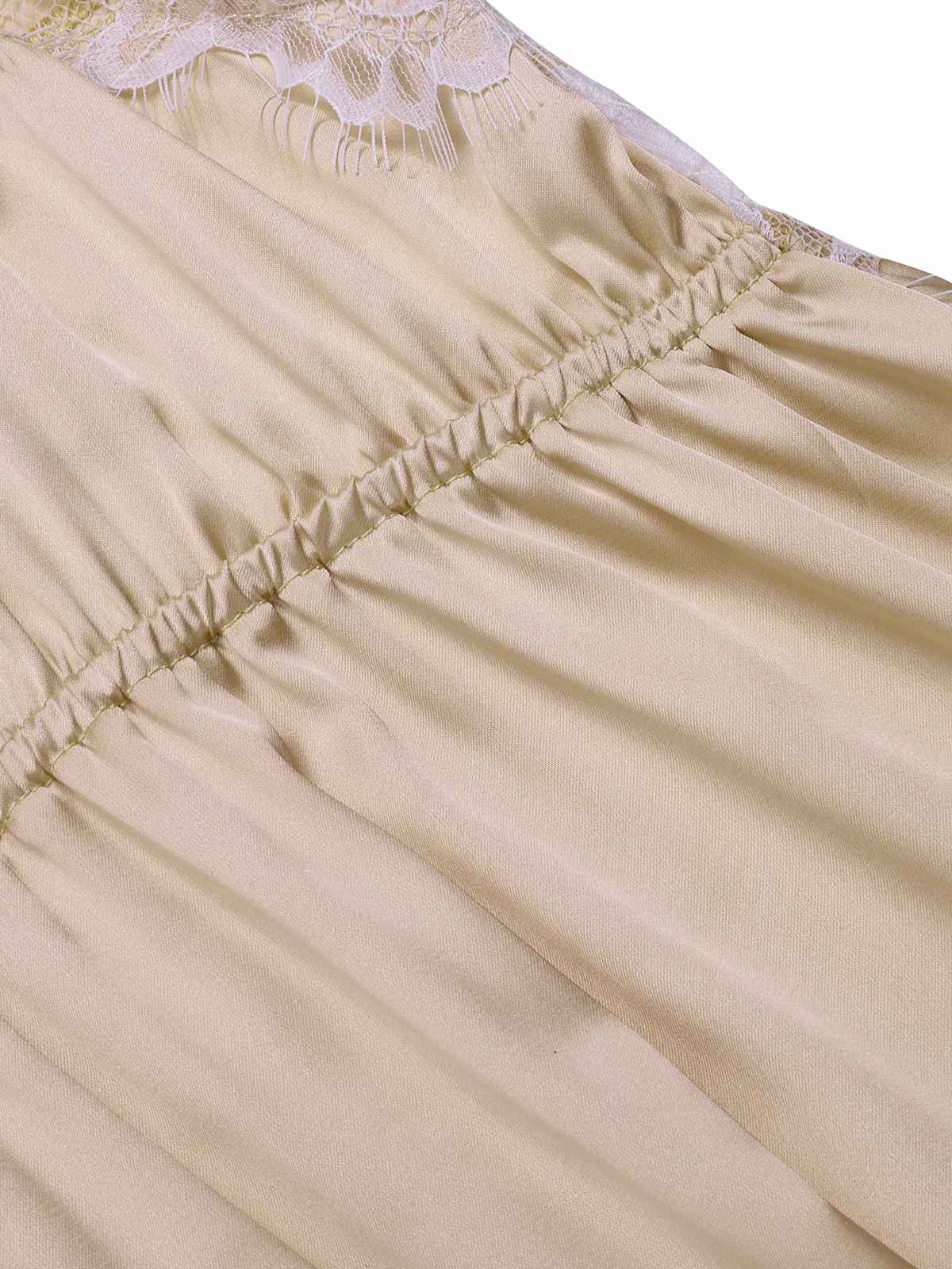 Green 1930s Solid Lace Satin Nightgown - Image 9