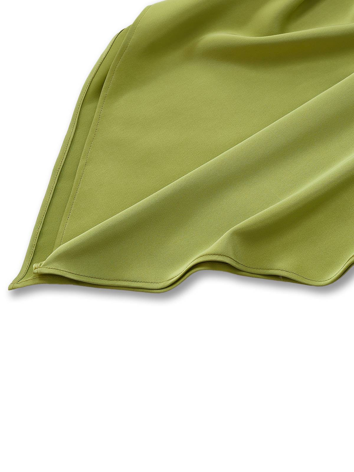 Chartreuse 1920s Shimmering Handkerchief Hem Dress - Image 9