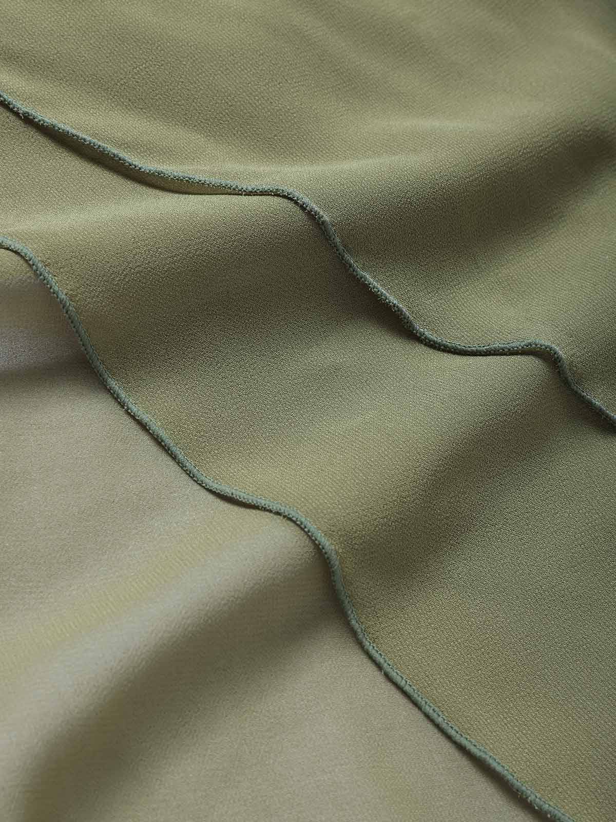 [Pre-Sale] Chartreuse 1970s Layered Chiffon Tie Waist Sarong Cover-Up - Image 7