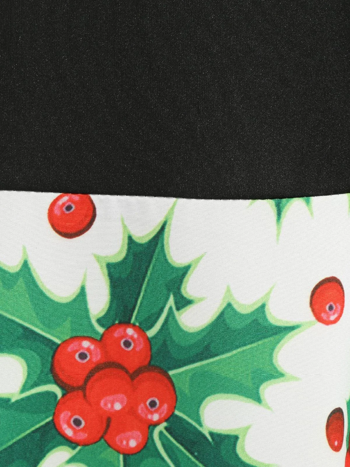 Christmas 1950s V-Neck Patchwork Swing Dress - Image 7
