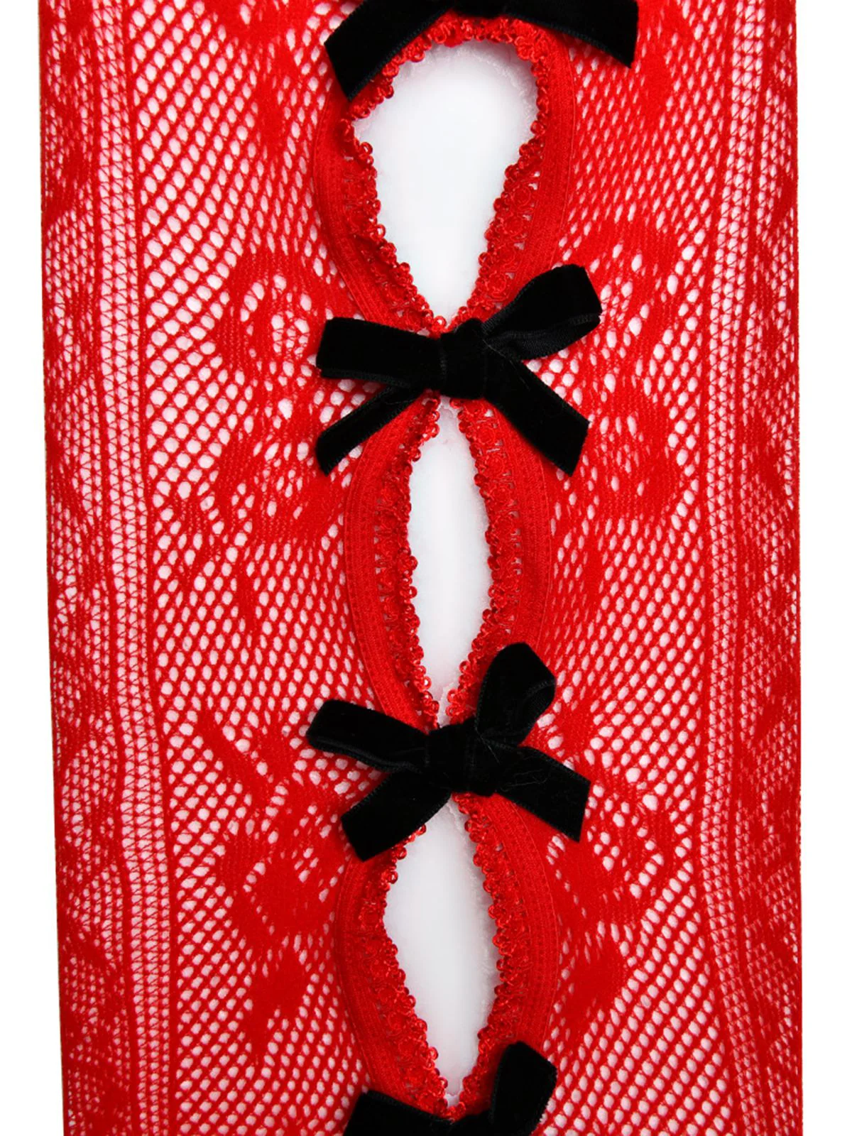 Christmas Bowknot Solid Lace Stockings - Image 4