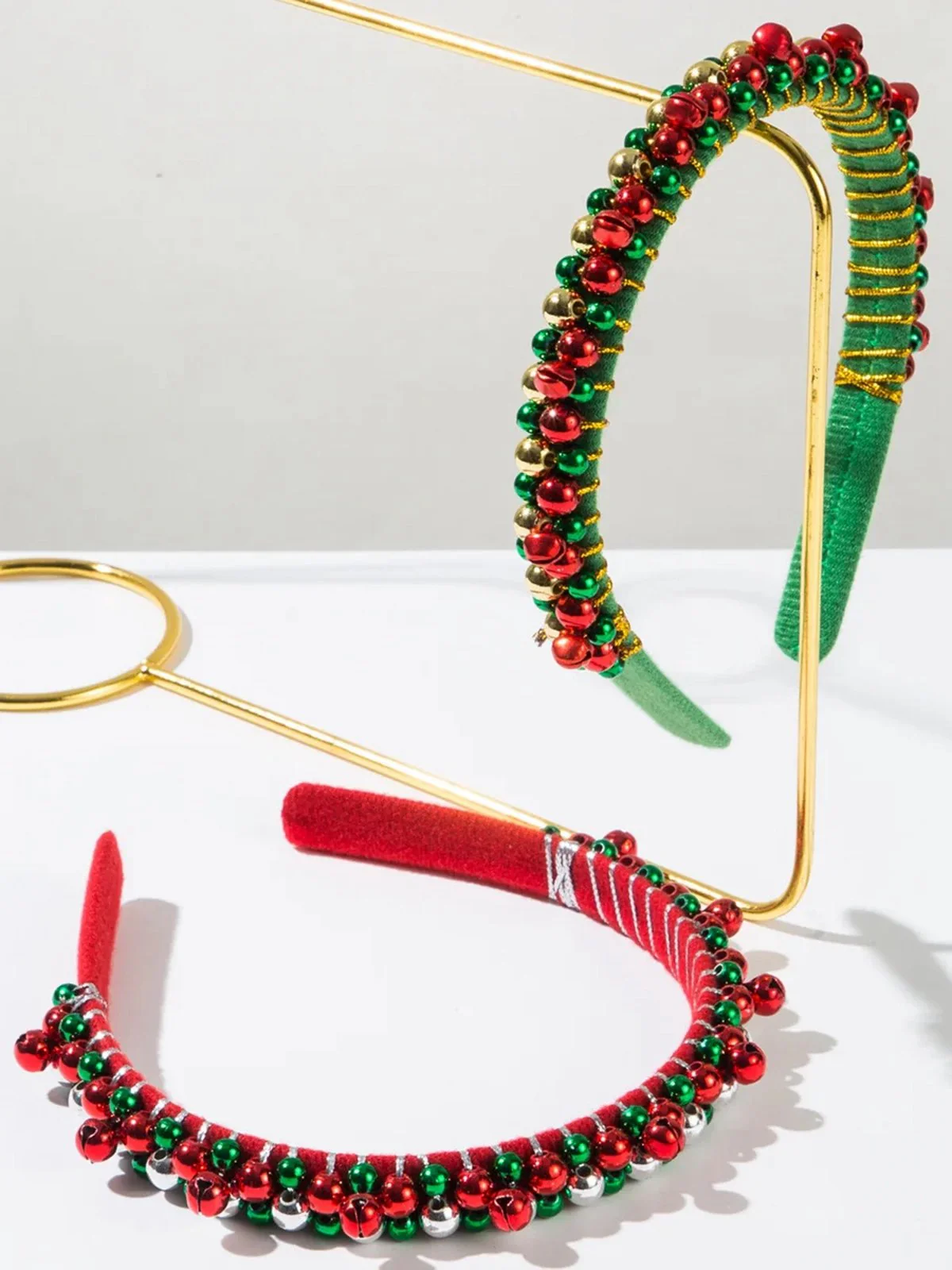 Christmas Colored Bell Beads Headband - Image 5