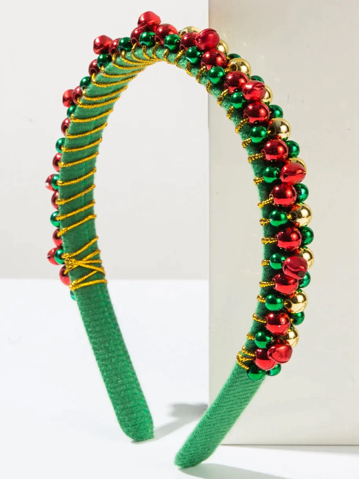 Christmas Colored Bell Beads Headband - Image 6