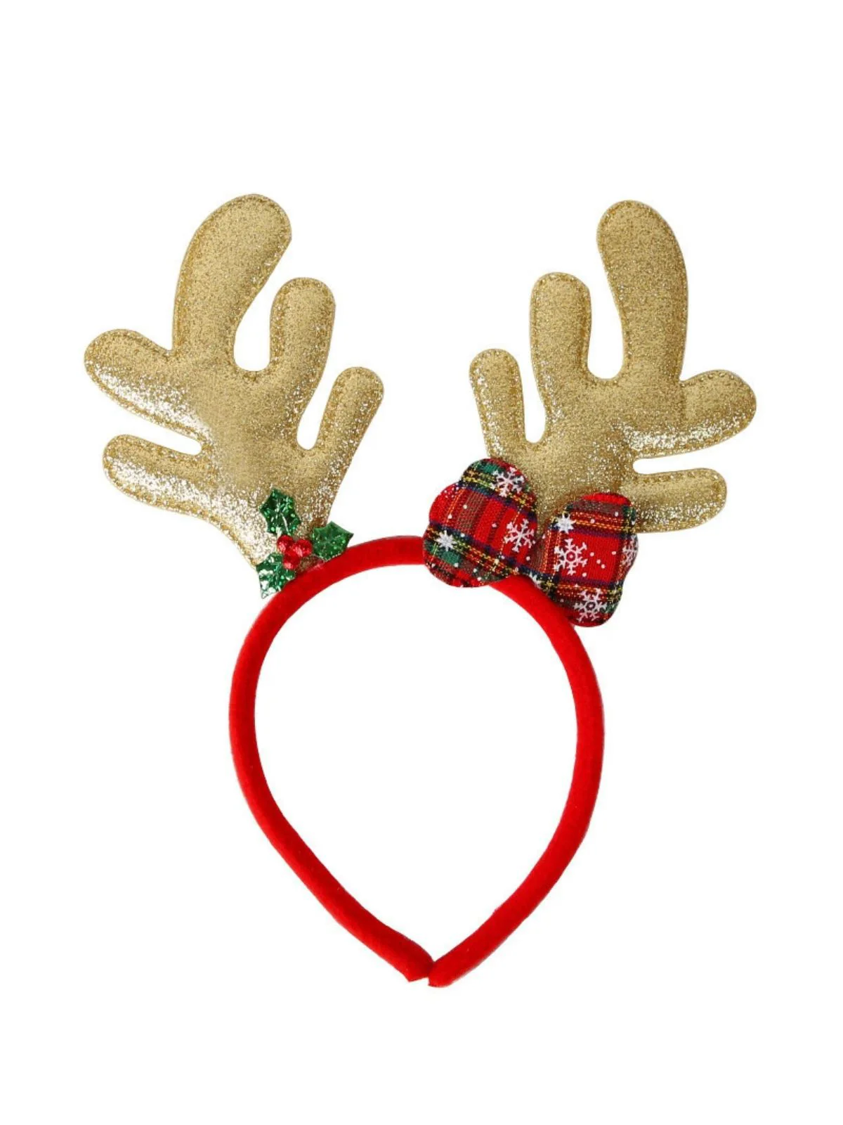Christmas Colored Reindeer Jingle Bells Sequins Headband - Image 3