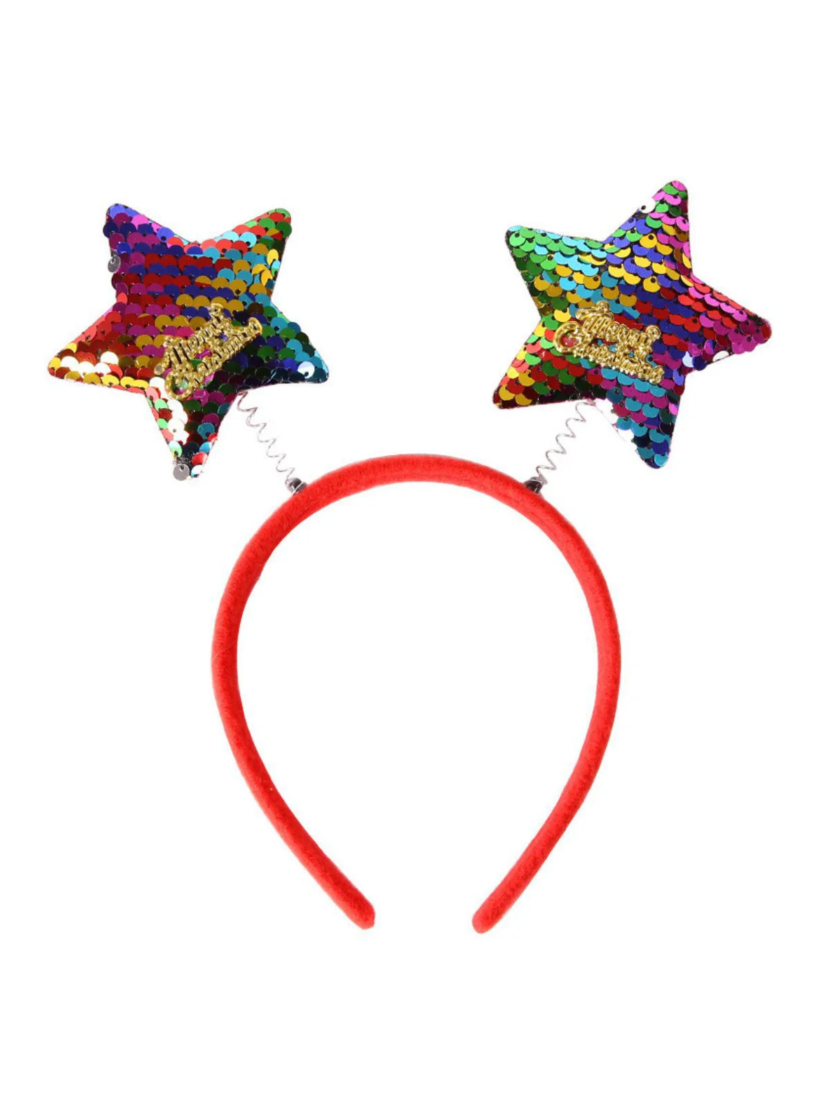 Christmas Colored Reindeer Jingle Bells Sequins Headband - Image 6